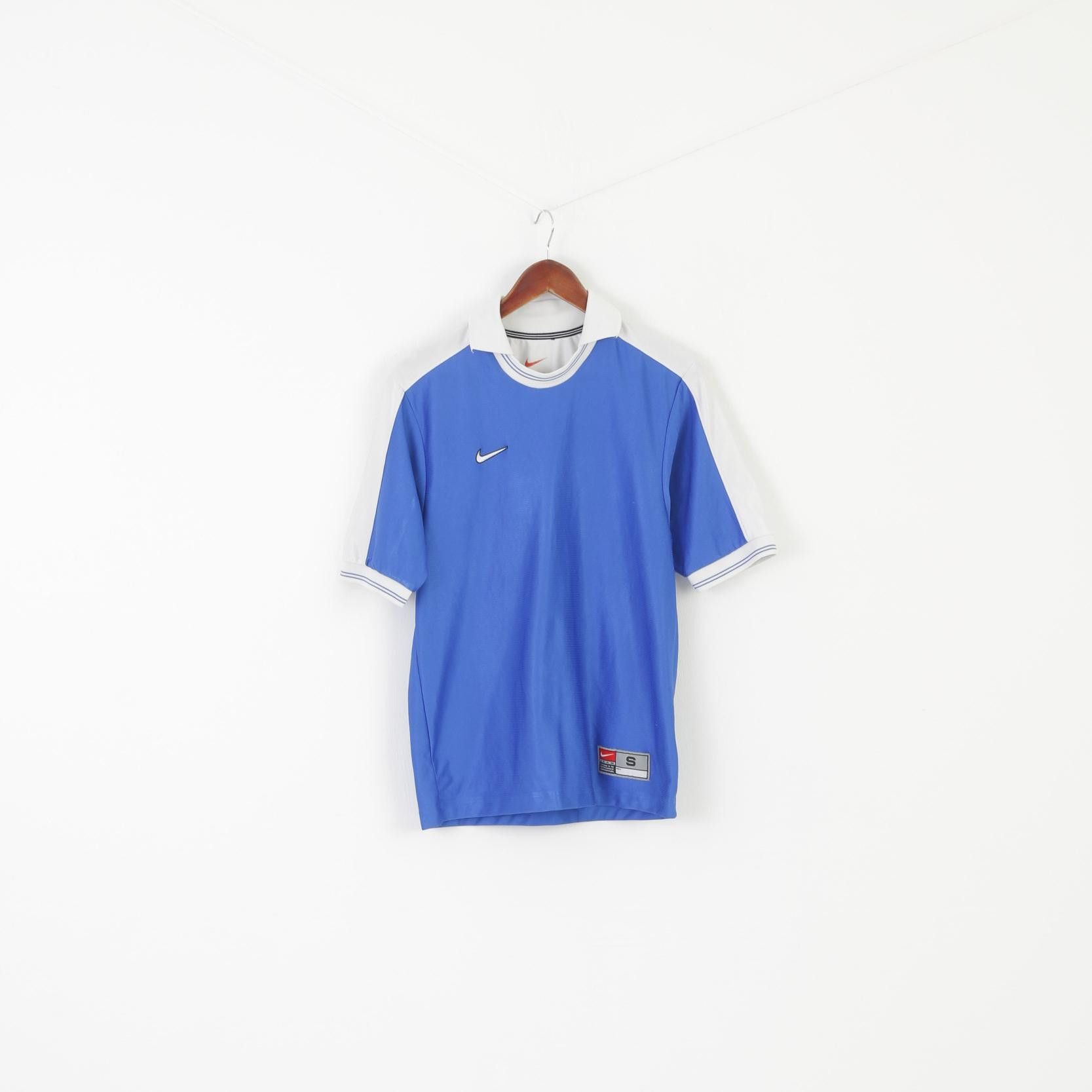 Nike × Vintage Nike Team Men S Polo Shirt Blue Shiny Vintage 8354 Size US S / EU 44-46 / 1 - 1 Thumbnail