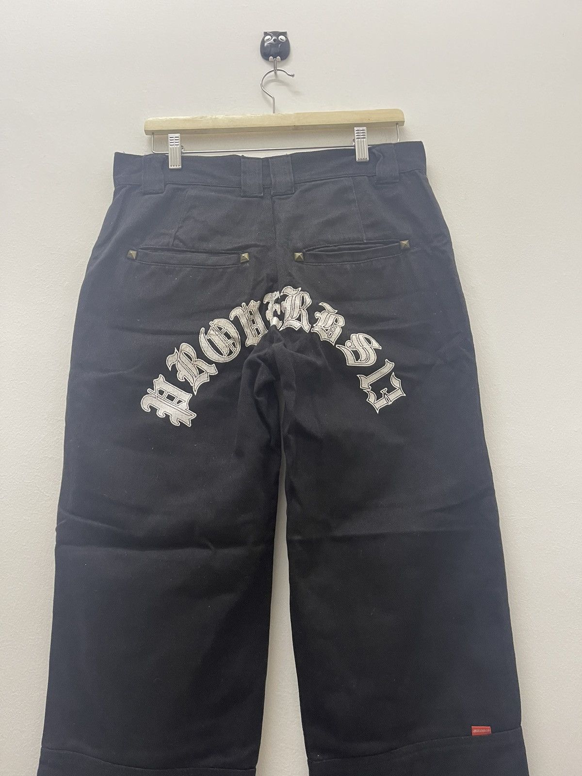 Le Grande Bleu (L.G.B.) Rare Vintage OCTOPUS ARMY Daicock Punk Poem Pant Black Loose Size US 32 / EU 48 - 3 Thumbnail