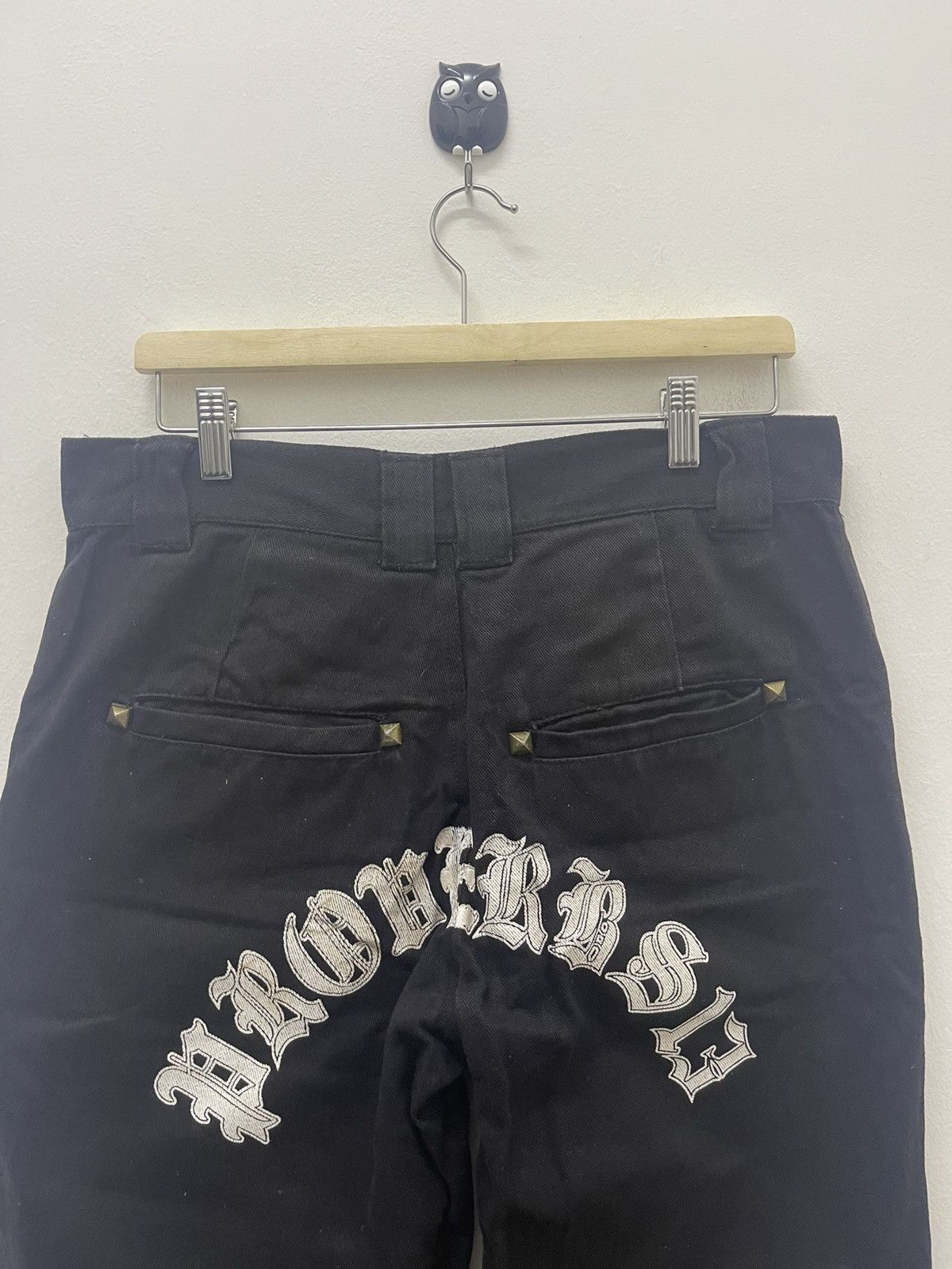 Le Grande Bleu (L.G.B.) Rare Vintage OCTOPUS ARMY Daicock Punk Poem Pant Black Loose Size US 32 / EU 48 - 5 Thumbnail