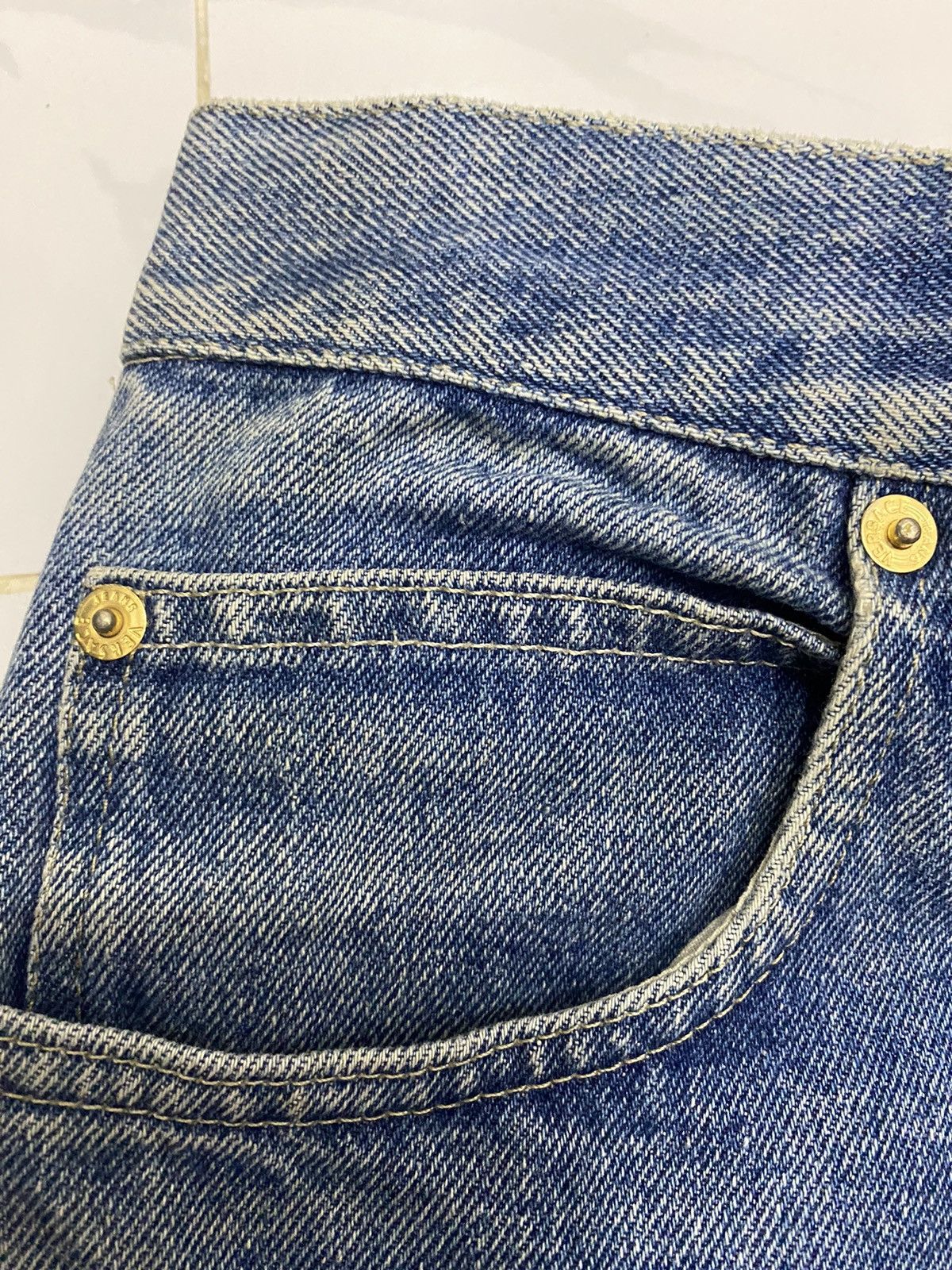 Versace VINTAGE VERSACE JEANS COUTURE BAGGY DENIM JEANS FIT Size US 27 - 13 Thumbnail
