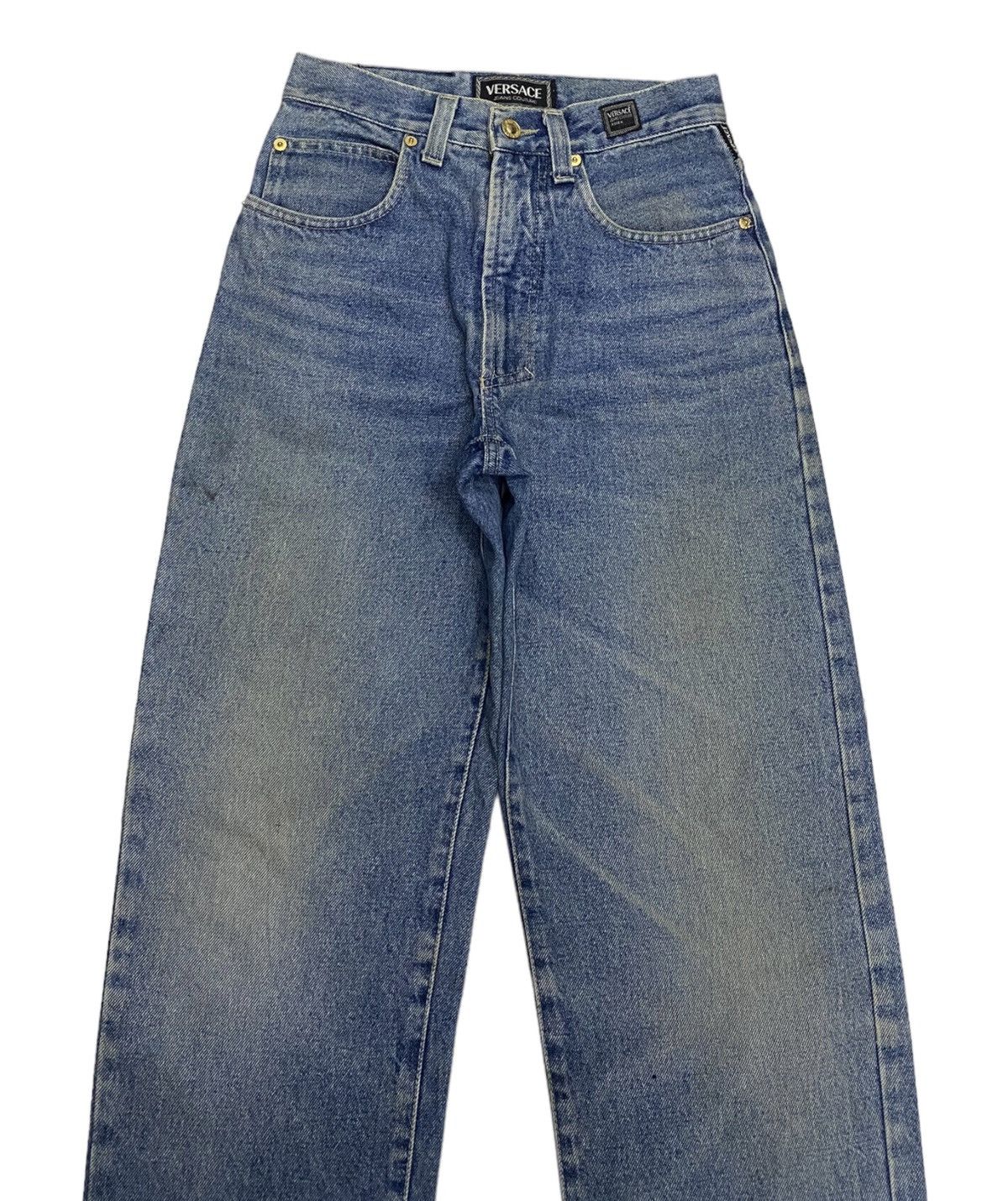 Versace VINTAGE VERSACE JEANS COUTURE BAGGY DENIM JEANS FIT Size US 27 - 3 Thumbnail