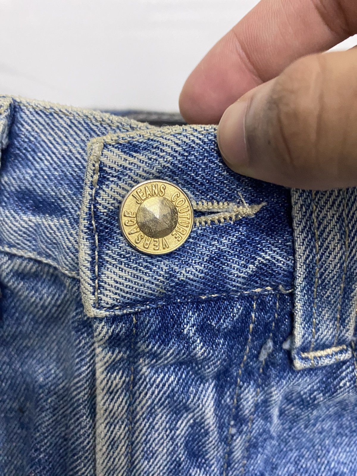 Versace VINTAGE VERSACE JEANS COUTURE BAGGY DENIM JEANS FIT Size US 27 - 12 Thumbnail