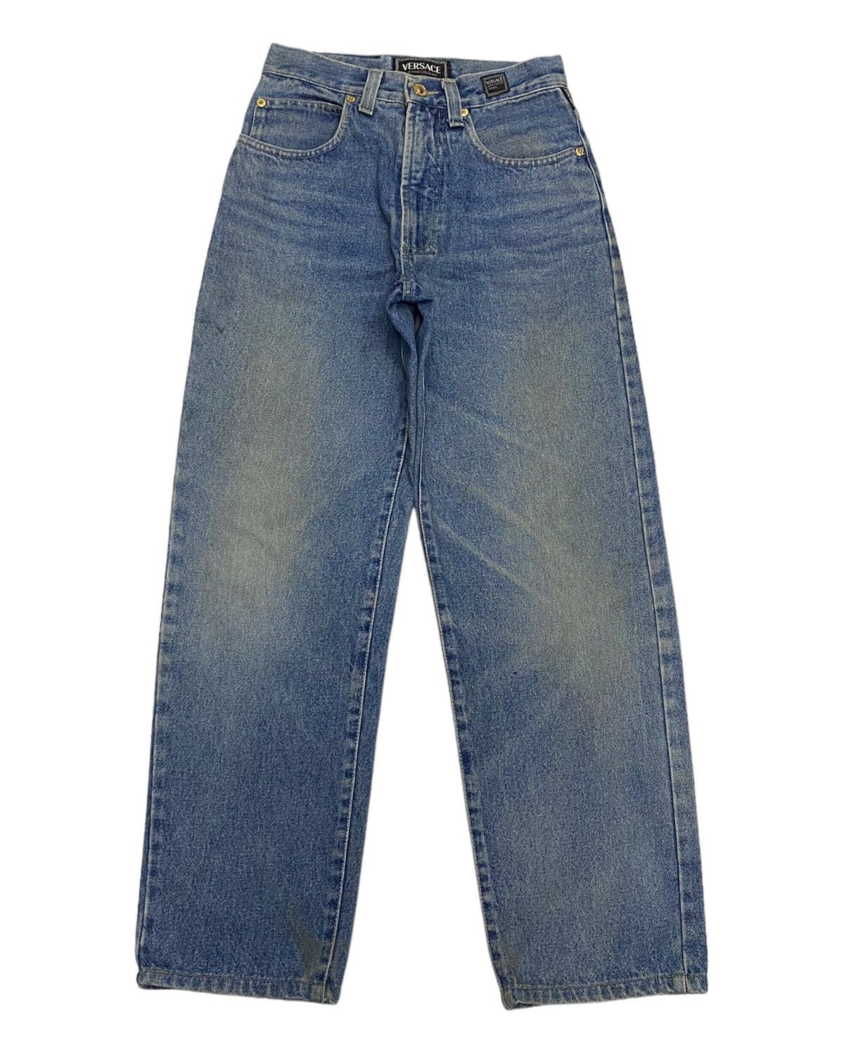 Versace VINTAGE VERSACE JEANS COUTURE BAGGY DENIM JEANS FIT Size US 27 - 1 Thumbnail