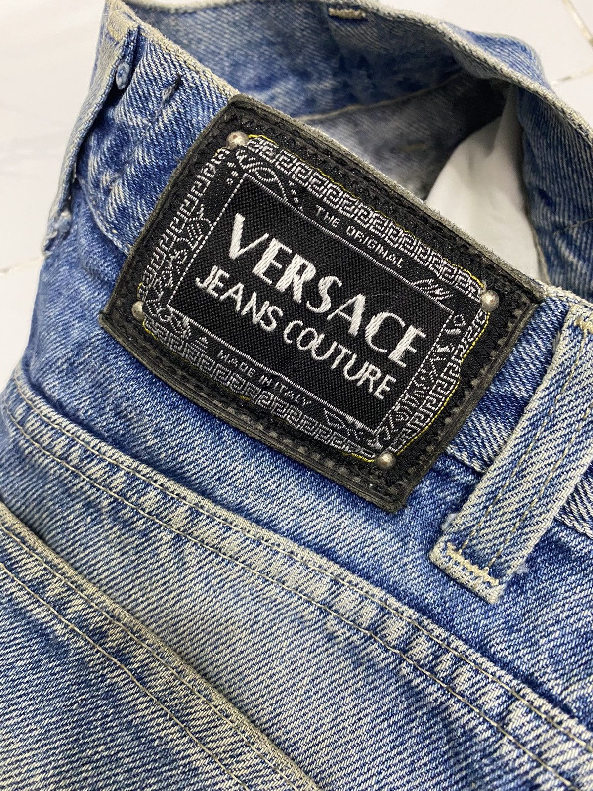 Versace VINTAGE VERSACE JEANS COUTURE BAGGY DENIM JEANS FIT Size US 27 - 7 Thumbnail