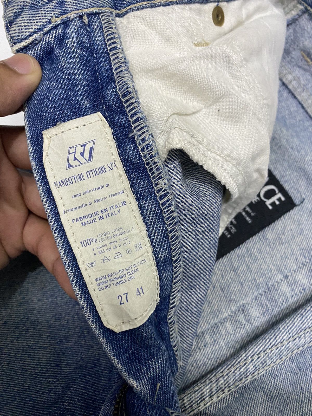 Versace VINTAGE VERSACE JEANS COUTURE BAGGY DENIM JEANS FIT Size US 27 - 8 Thumbnail