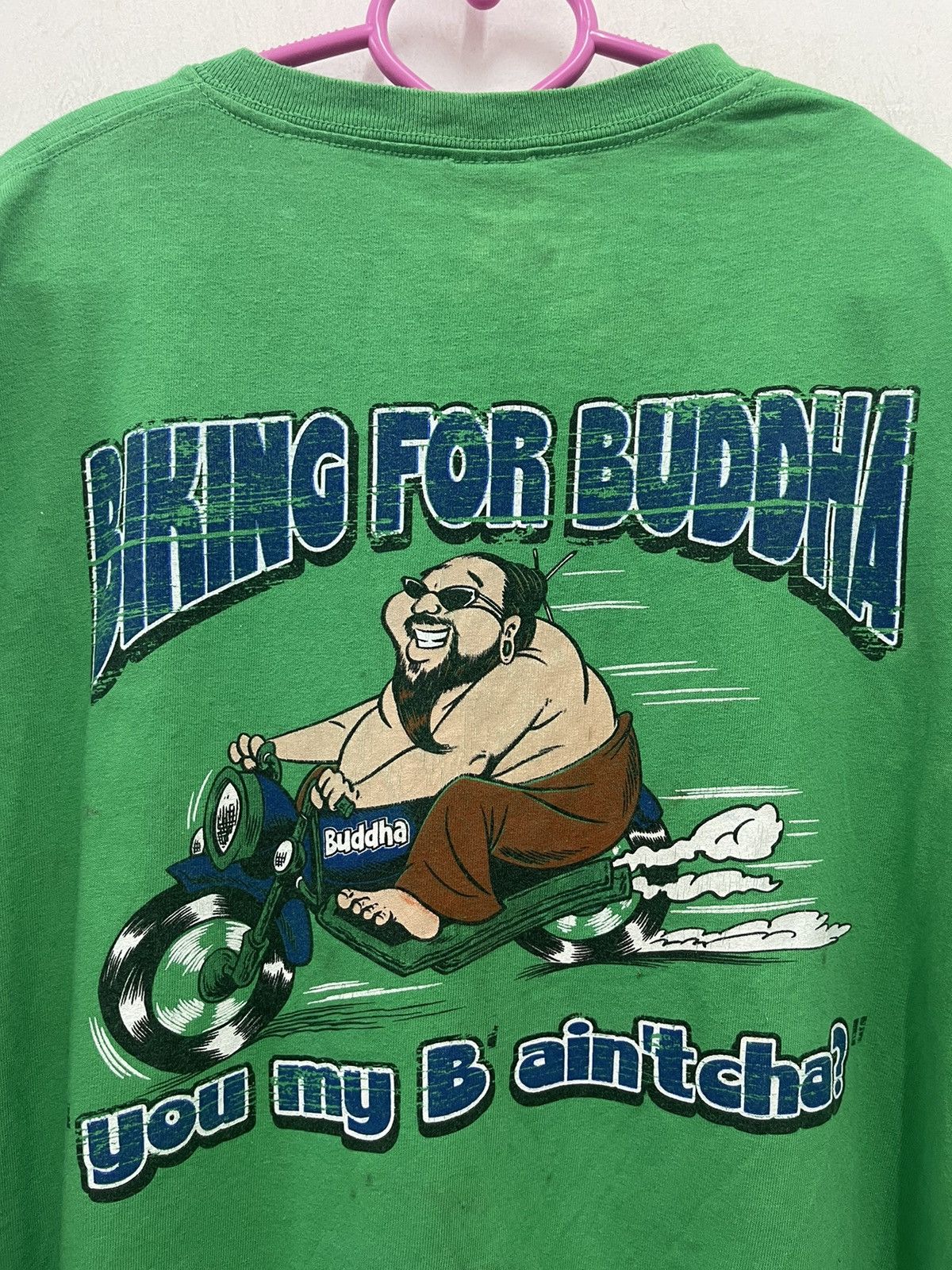 Sports Specialties Rare Vintage BIKING FOR BUDDHA Ride Racing Tee Size US XXL / EU 58 / 5 - 2 Thumbnail