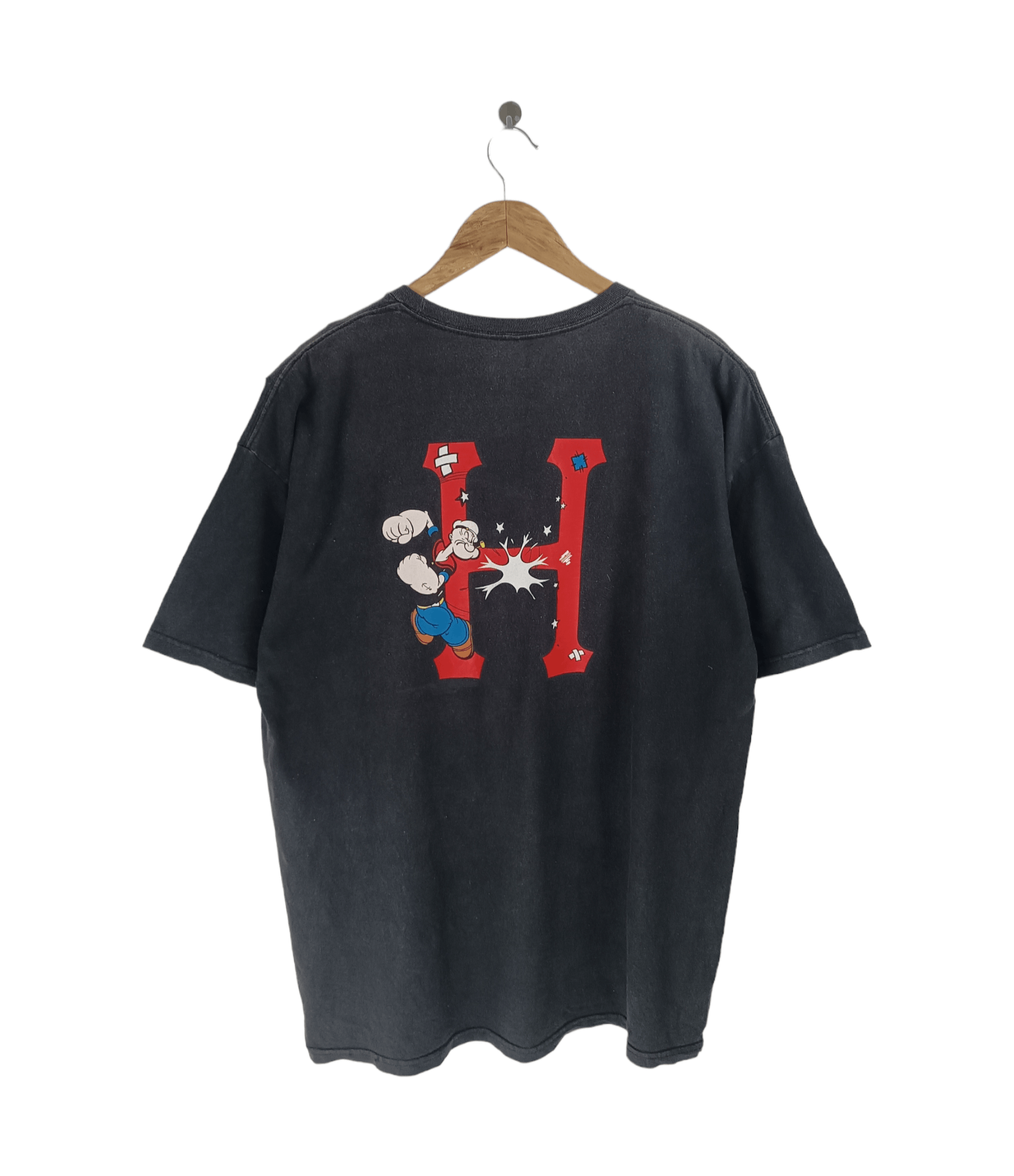 Huf VINTAGE FADED HUF X POPEYE VERY RARE COLLAB TEE Size US XL / EU 56 / 4 - 1 Thumbnail