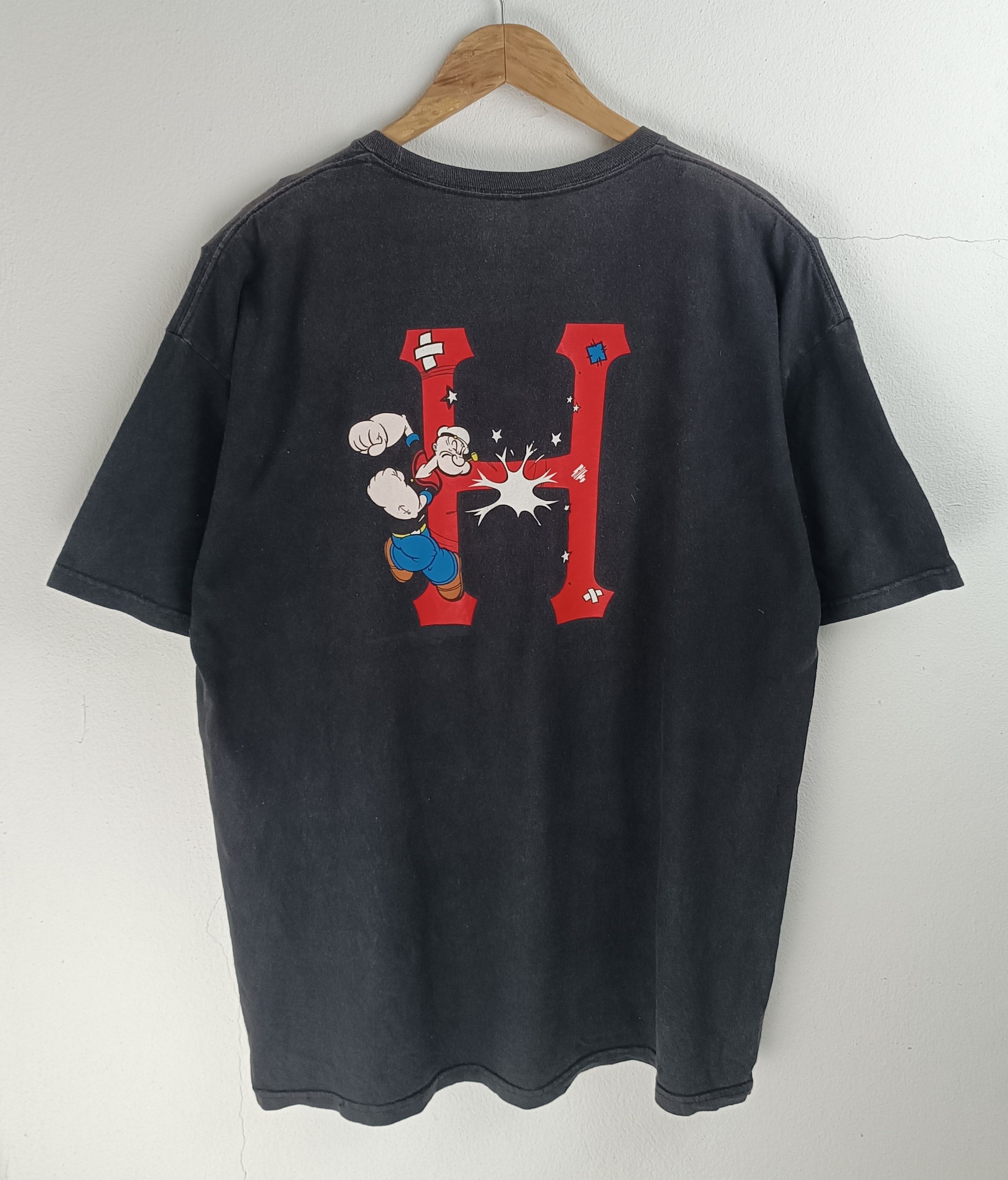 Huf VINTAGE FADED HUF X POPEYE VERY RARE COLLAB TEE Size US XL / EU 56 / 4 - 4 Thumbnail