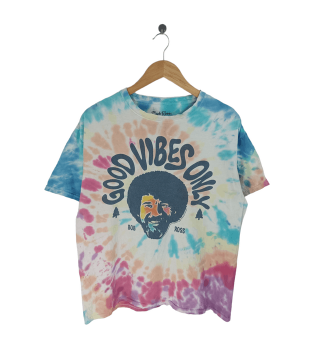 Vintage Bob Ross 'good Vibes Only' Tie Dye 