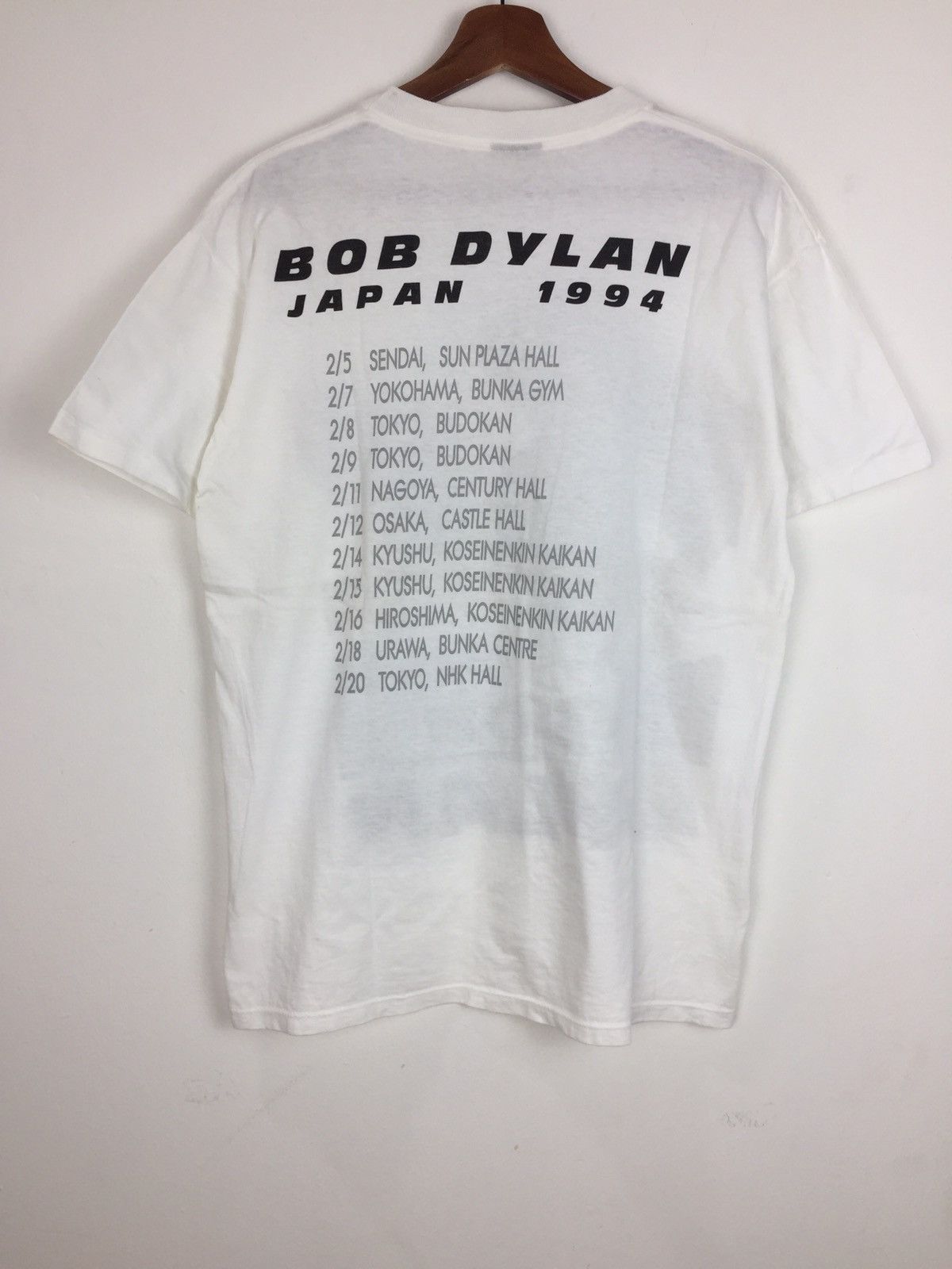Band Tees Vtg Bob Dylan Japan Tour 1994 Tee©️1992 Brockum Size US L / EU 52-54 / 3 - 12 Thumbnail