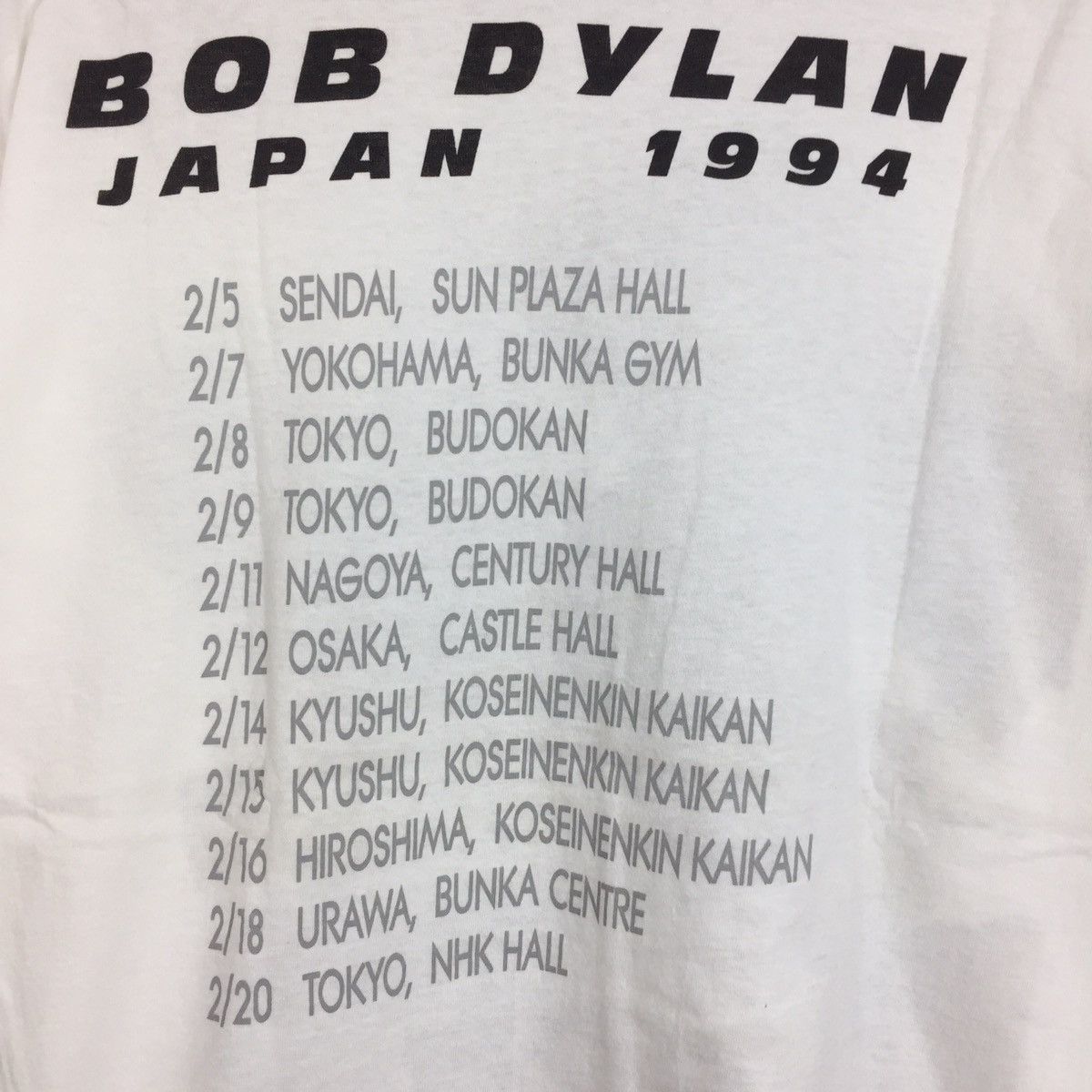 Band Tees Vtg Bob Dylan Japan Tour 1994 Tee©️1992 Brockum Size US L / EU 52-54 / 3 - 15 Thumbnail