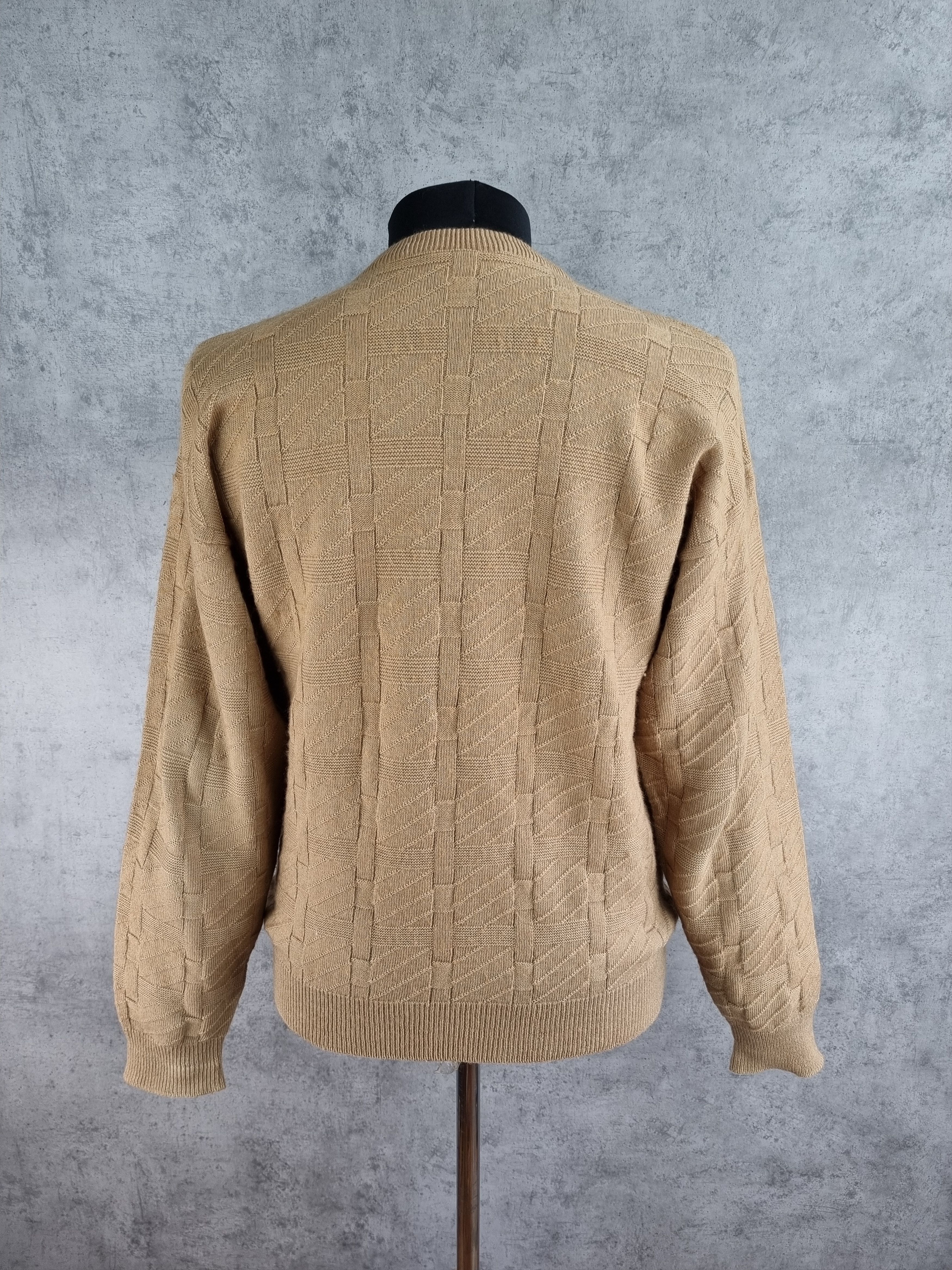 Lacoste × Vintage 80s LACOSTE Chemise Cable Knitted Wool sweater GOLF WANG Size US L / EU 52-54 / 3 - 7 Thumbnail