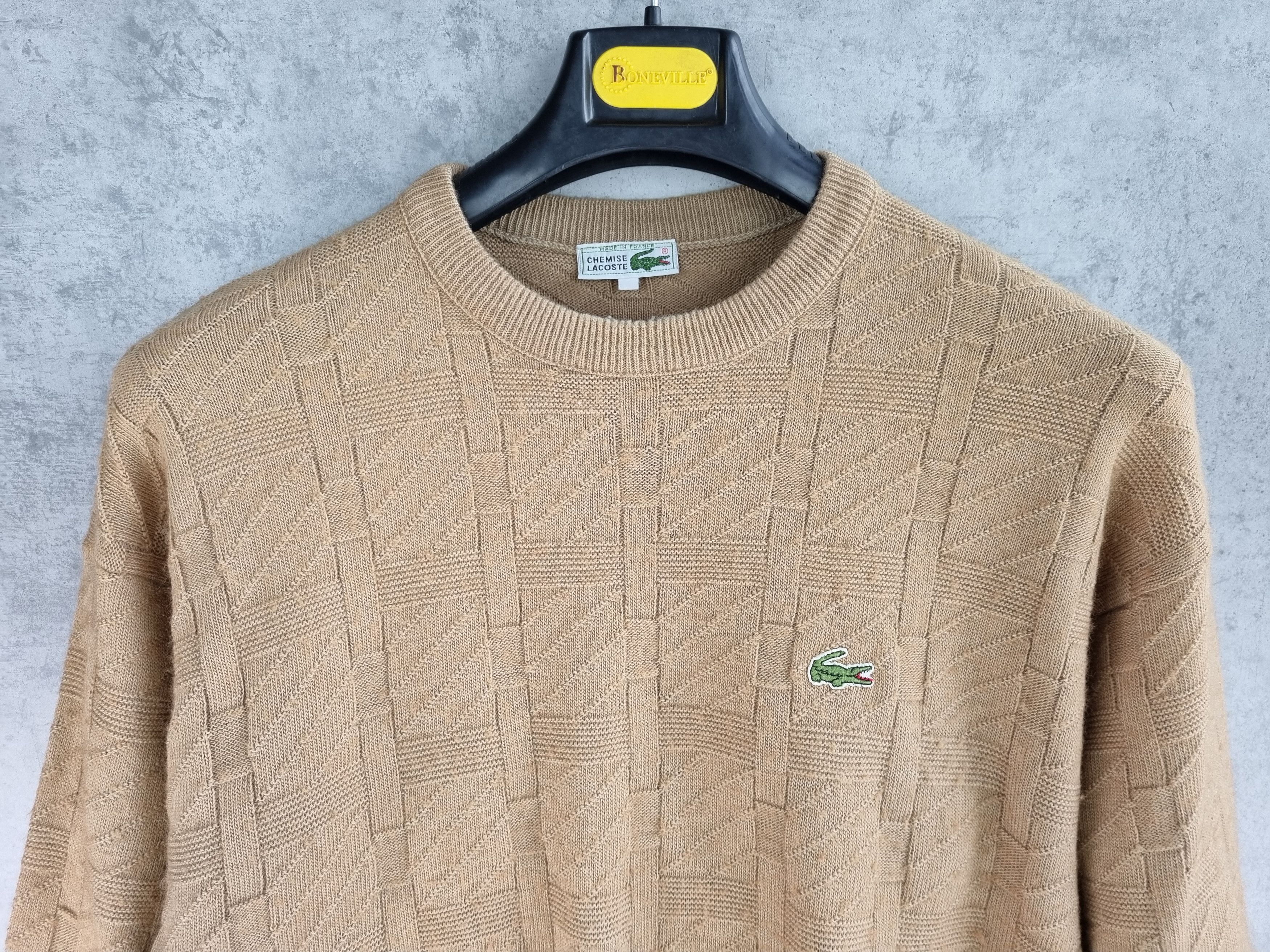 Lacoste × Vintage 80s LACOSTE Chemise Cable Knitted Wool sweater GOLF WANG Size US L / EU 52-54 / 3 - 2 Thumbnail