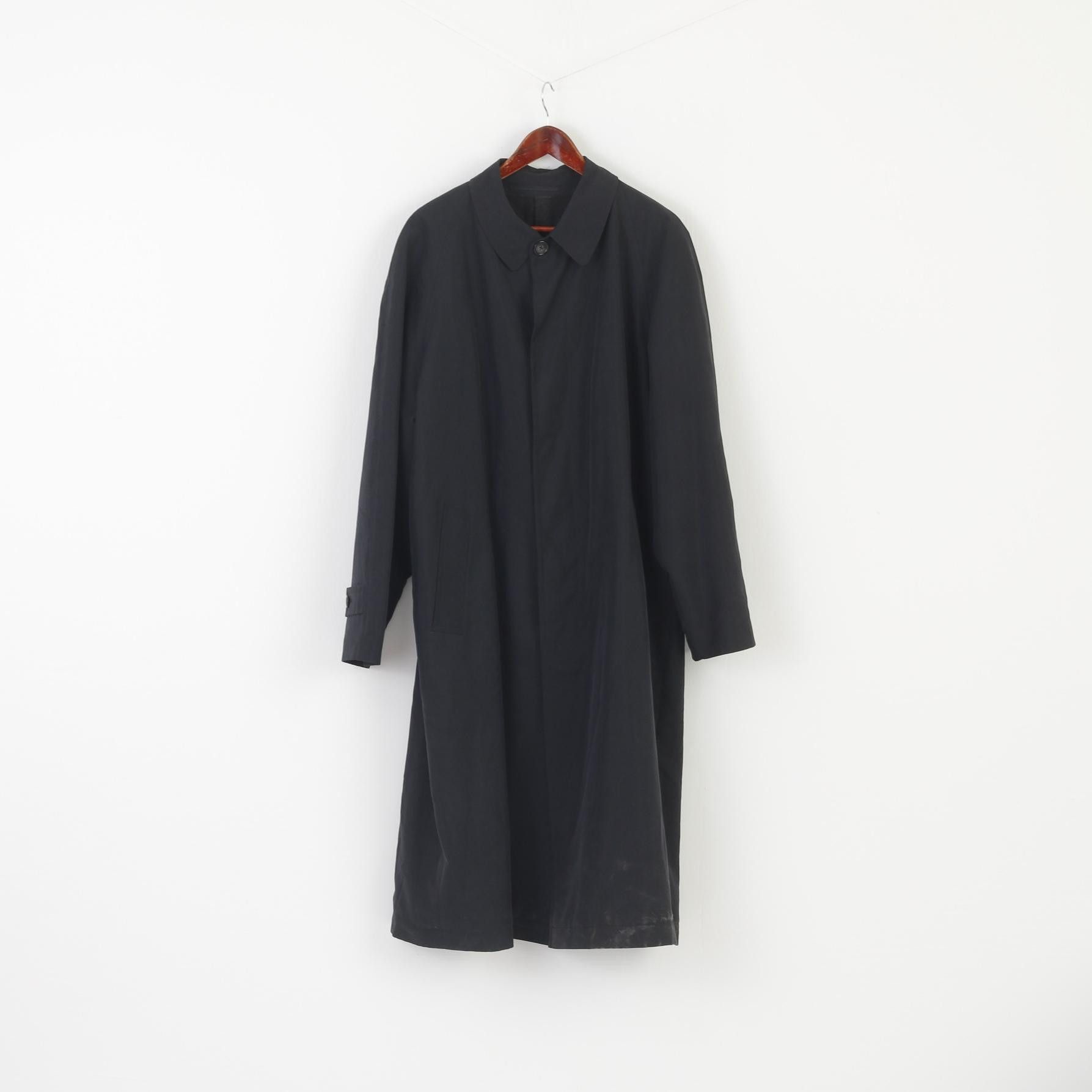 Vintage Baker Street Men 42 L Long Coat Black Design in Italy 3114 Size US L / EU 52-54 / 3 - 1 Thumbnail