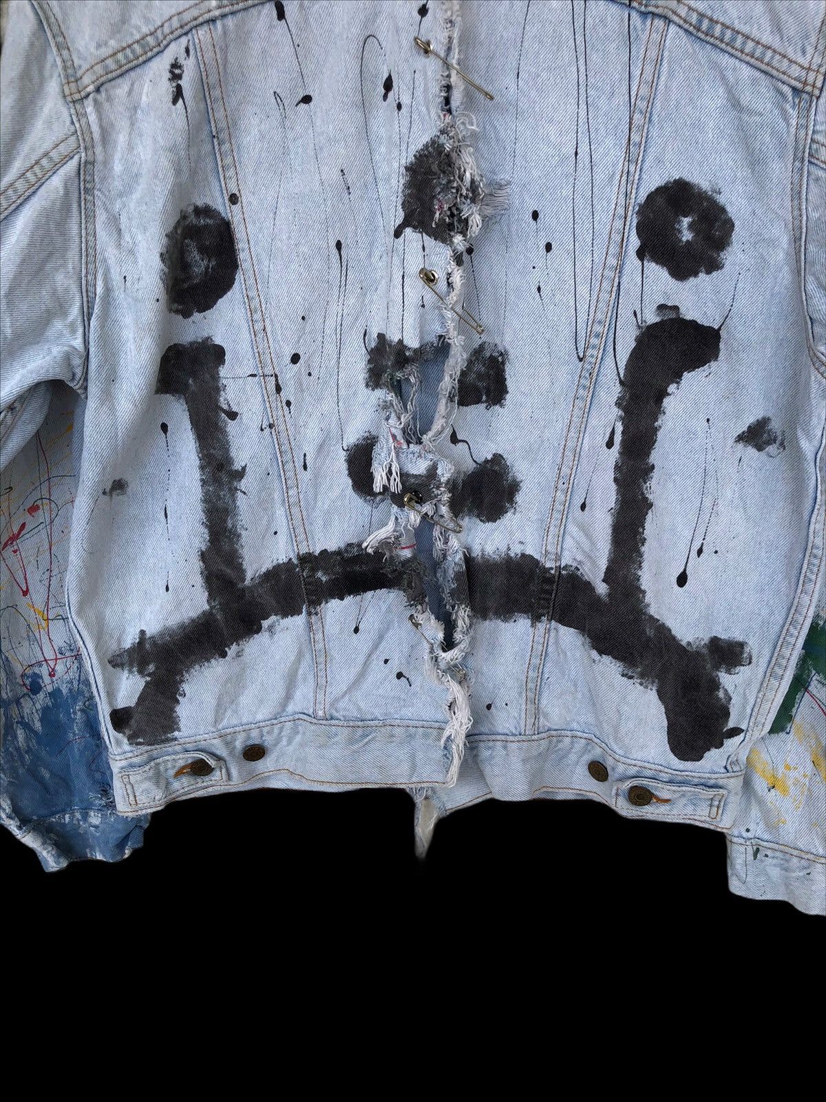 Art Comes First Vtg Levi's 501 Custom Art Painter Denim Trucker Jacket Size US L / EU 52-54 / 3 - 6 Thumbnail