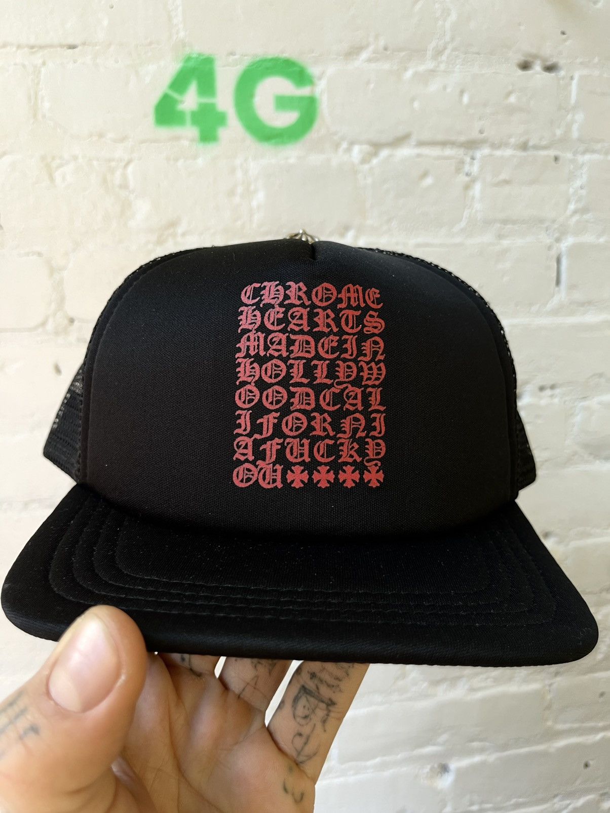 image of Chrome Hearts New 2023 Snapback Hat 4Gseller in Black, Men's