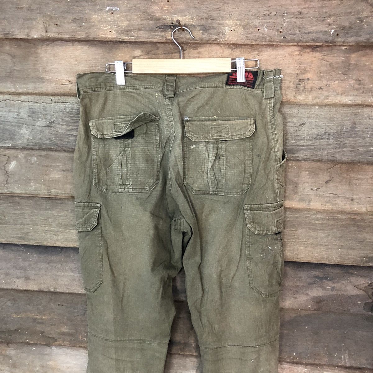 Japanese Brand Tora Dark Brown faded utility jogger Cargo Pants #6883 Size US 32 / EU 48 - 13 Thumbnail
