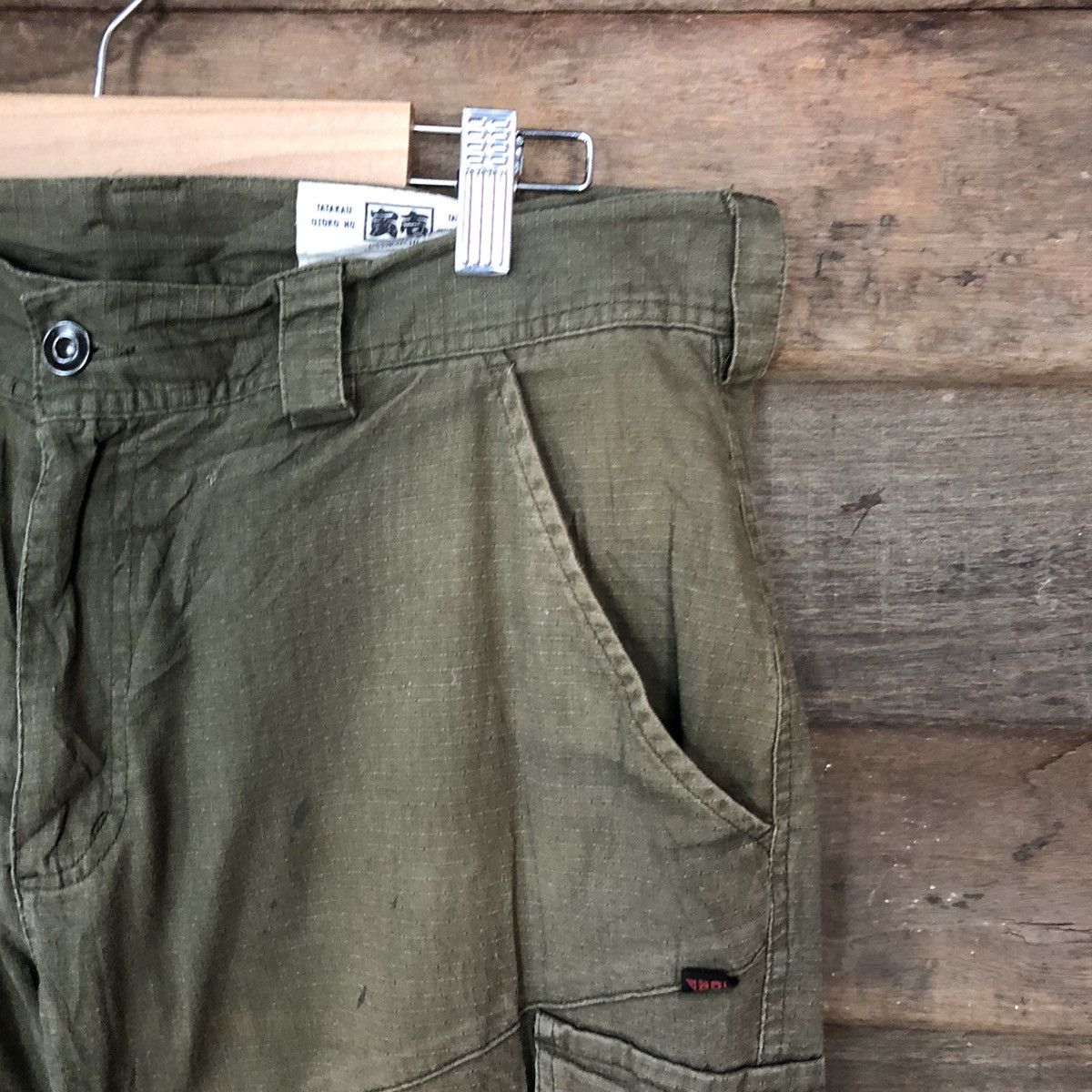 Japanese Brand Tora Dark Brown faded utility jogger Cargo Pants #6883 Size US 32 / EU 48 - 5 Thumbnail