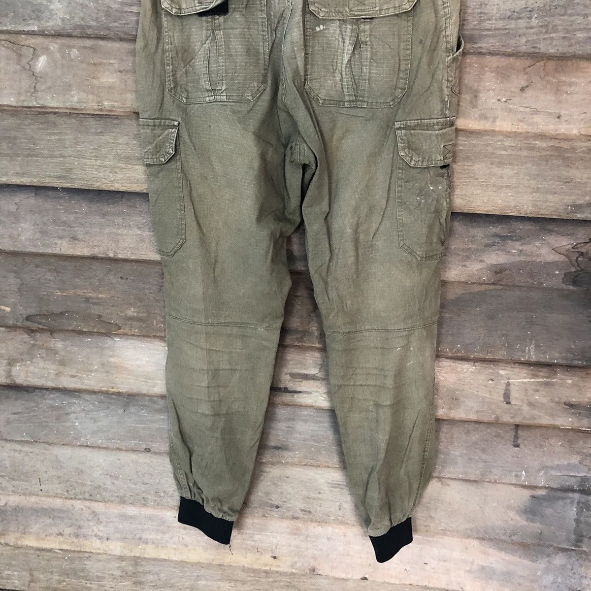 Japanese Brand Tora Dark Brown faded utility jogger Cargo Pants #6883 Size US 32 / EU 48 - 14 Thumbnail