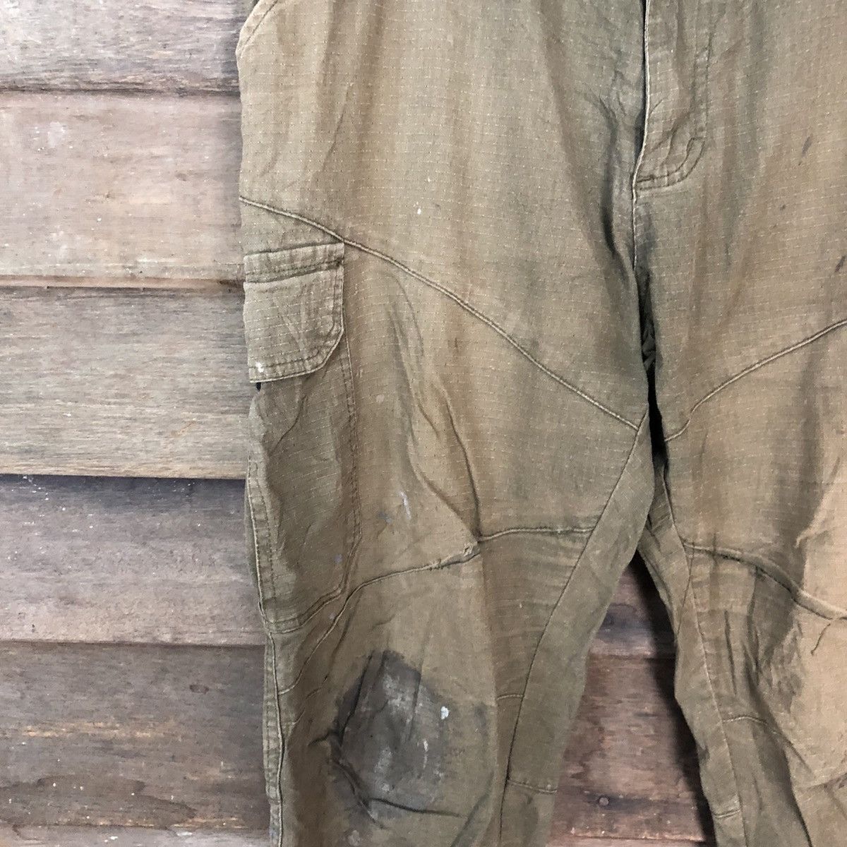 Japanese Brand Tora Dark Brown faded utility jogger Cargo Pants #6883 Size US 32 / EU 48 - 6 Thumbnail