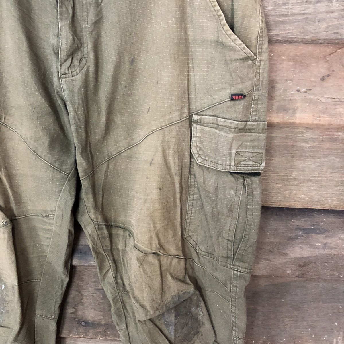 Japanese Brand Tora Dark Brown faded utility jogger Cargo Pants #6883 Size US 32 / EU 48 - 7 Thumbnail
