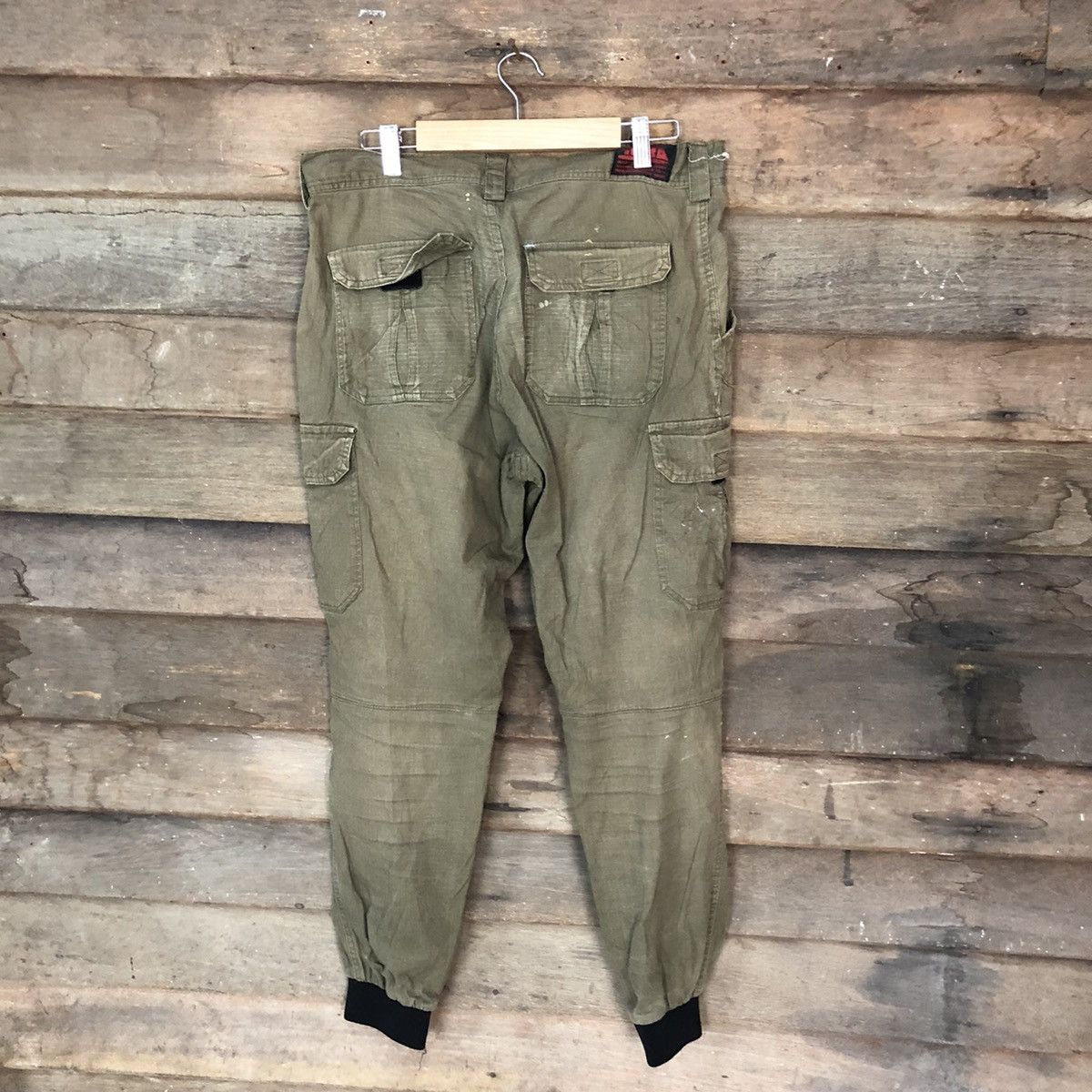 Japanese Brand Tora Dark Brown faded utility jogger Cargo Pants #6883 Size US 32 / EU 48 - 12 Thumbnail