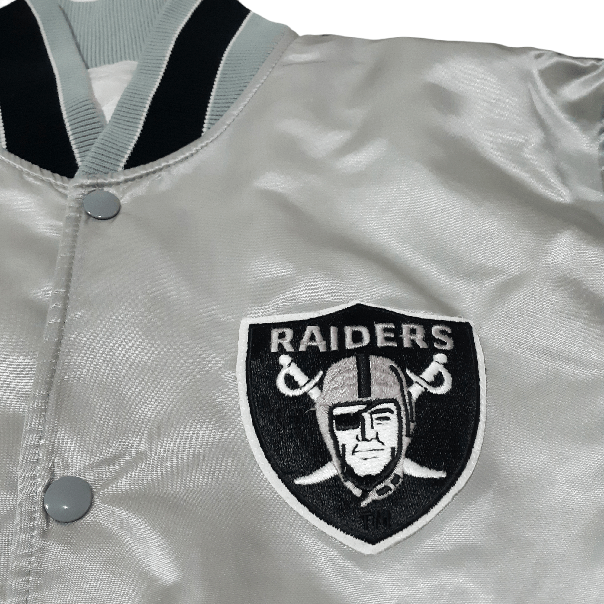 NFL × Starter × Vintage Vintage 80s Raiders NFL Starter Varsity Jacket Rare Size US L / EU 52-54 / 3 - 3 Thumbnail