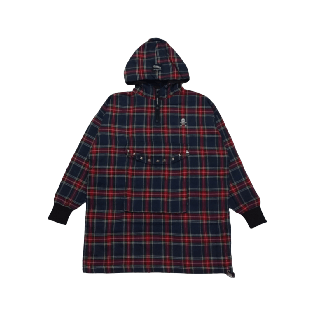 Japanese Brand Super Lovers Rock - Skull Logo Plaid Halfzip Cagoule Jacket Size US L / EU 52-54 / 3 - 1 Thumbnail