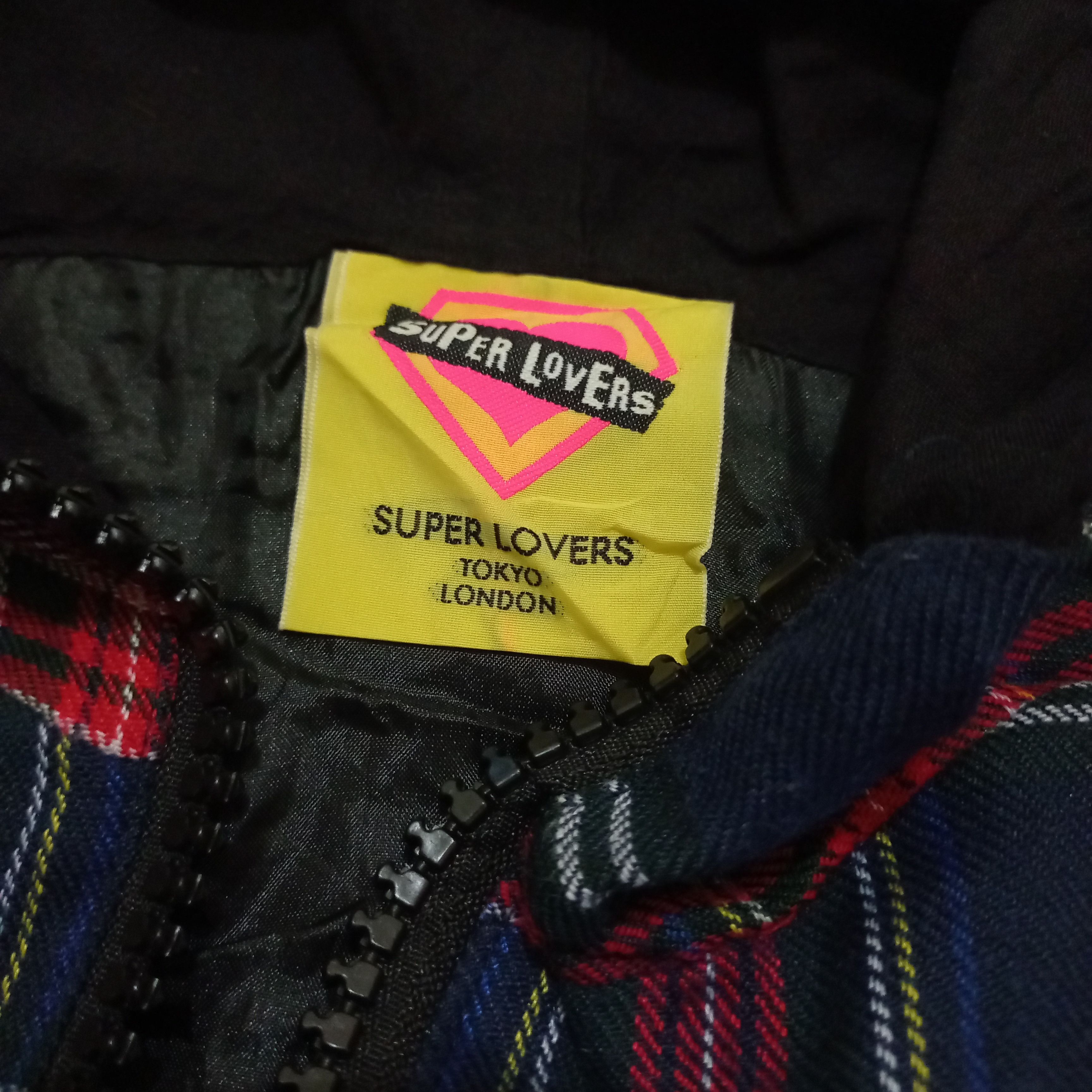 Japanese Brand Super Lovers Rock - Skull Logo Plaid Halfzip Cagoule Jacket Size US L / EU 52-54 / 3 - 6 Thumbnail