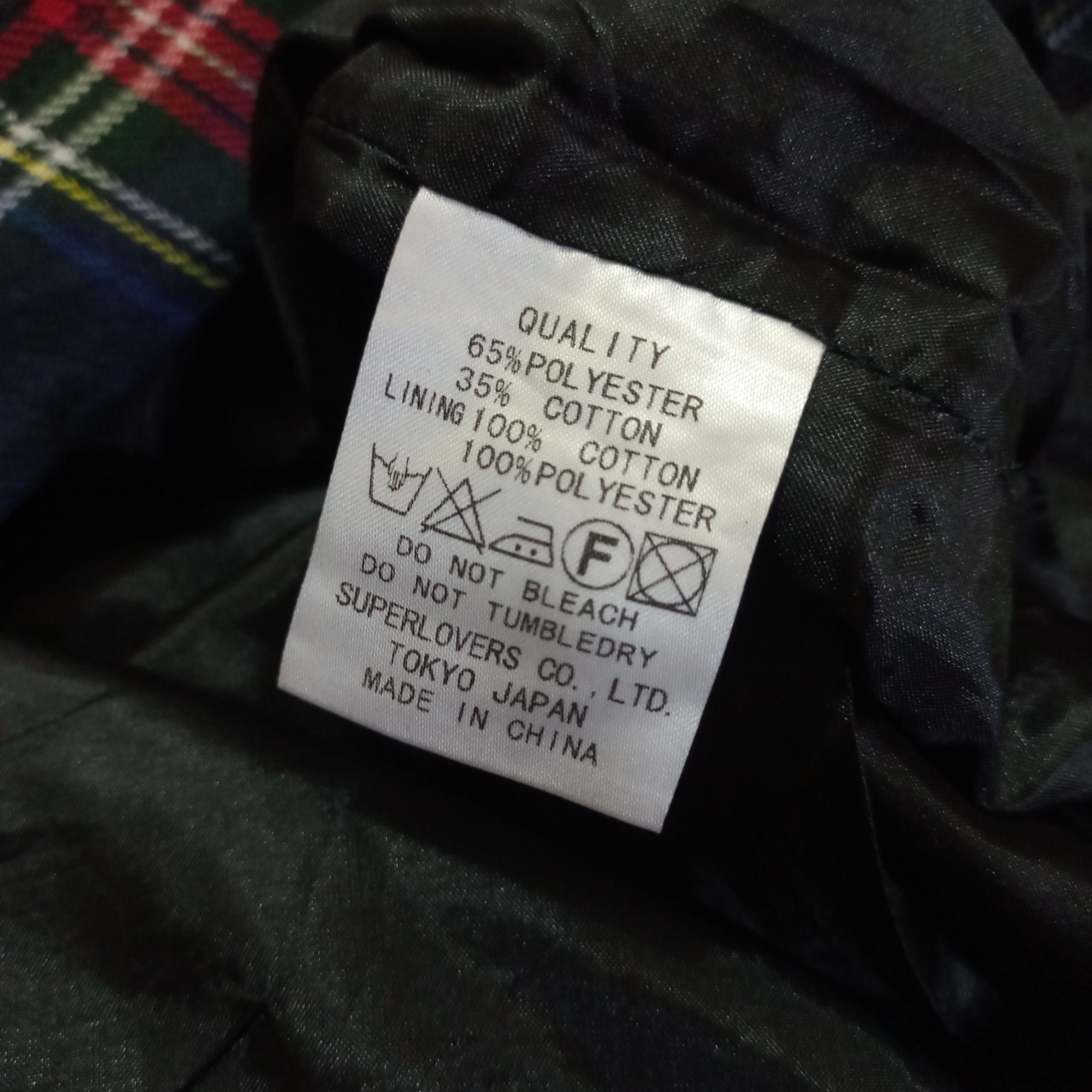 Japanese Brand Super Lovers Rock - Skull Logo Plaid Halfzip Cagoule Jacket Size US L / EU 52-54 / 3 - 7 Thumbnail