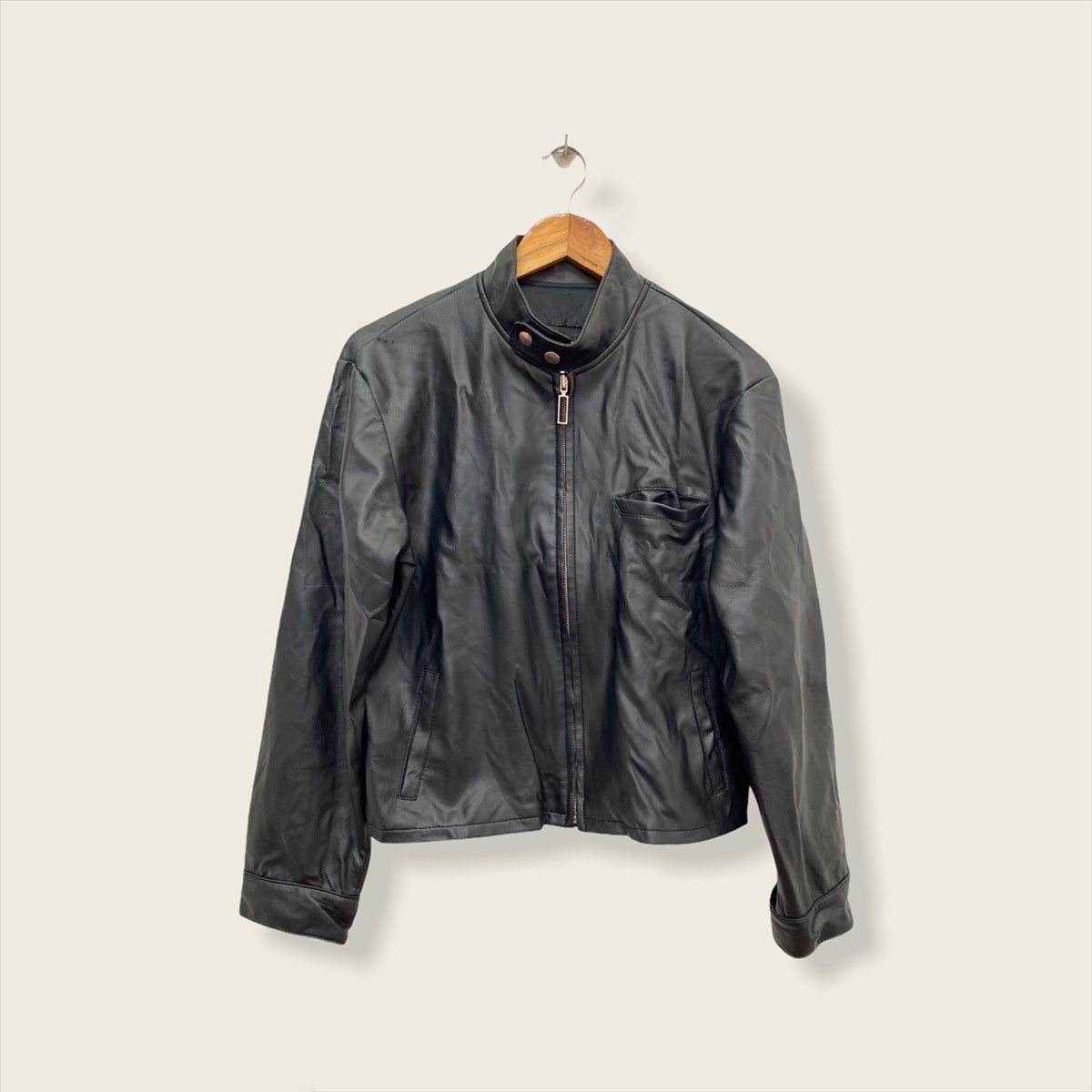 Japanese Brand Mat Hamk Biker Pvc Leather Jacket design Rare Size US M / EU 48-50 / 2 - 2 Thumbnail
