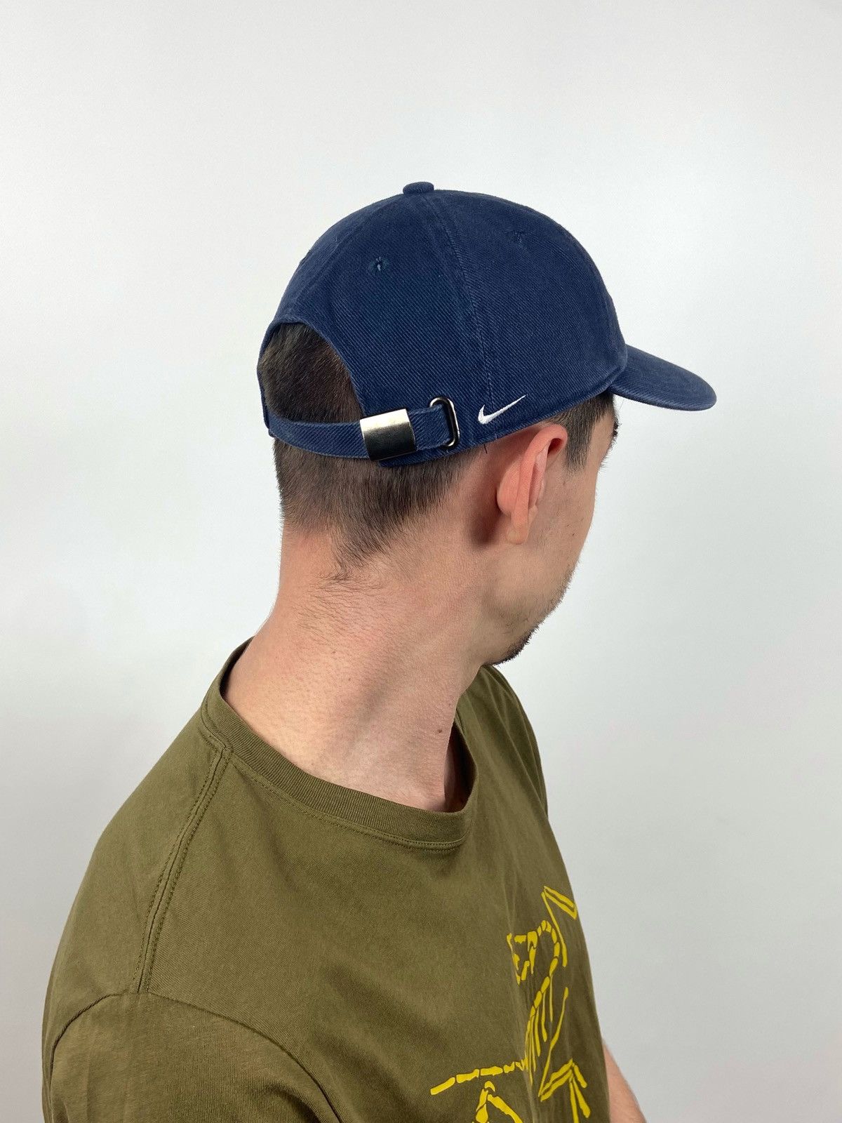 Nike 90s Vintage Nike Big Logo Double Swoosh Cap Hat Size ONE SIZE - 3 Thumbnail
