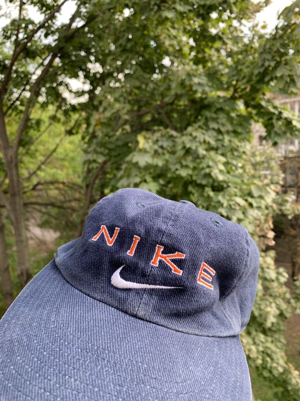 Nike 90s Vintage Nike Big Logo Double Swoosh Cap Hat Size ONE SIZE - 9 Thumbnail