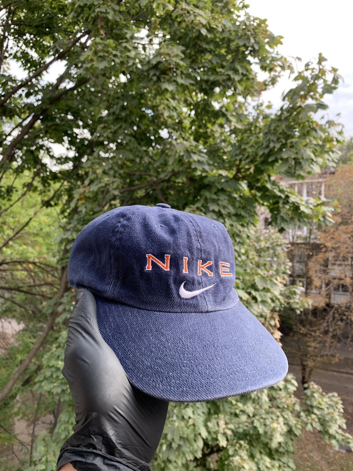 Nike 90s Vintage Nike Big Logo Double Swoosh Cap Hat Size ONE SIZE - 2 Thumbnail