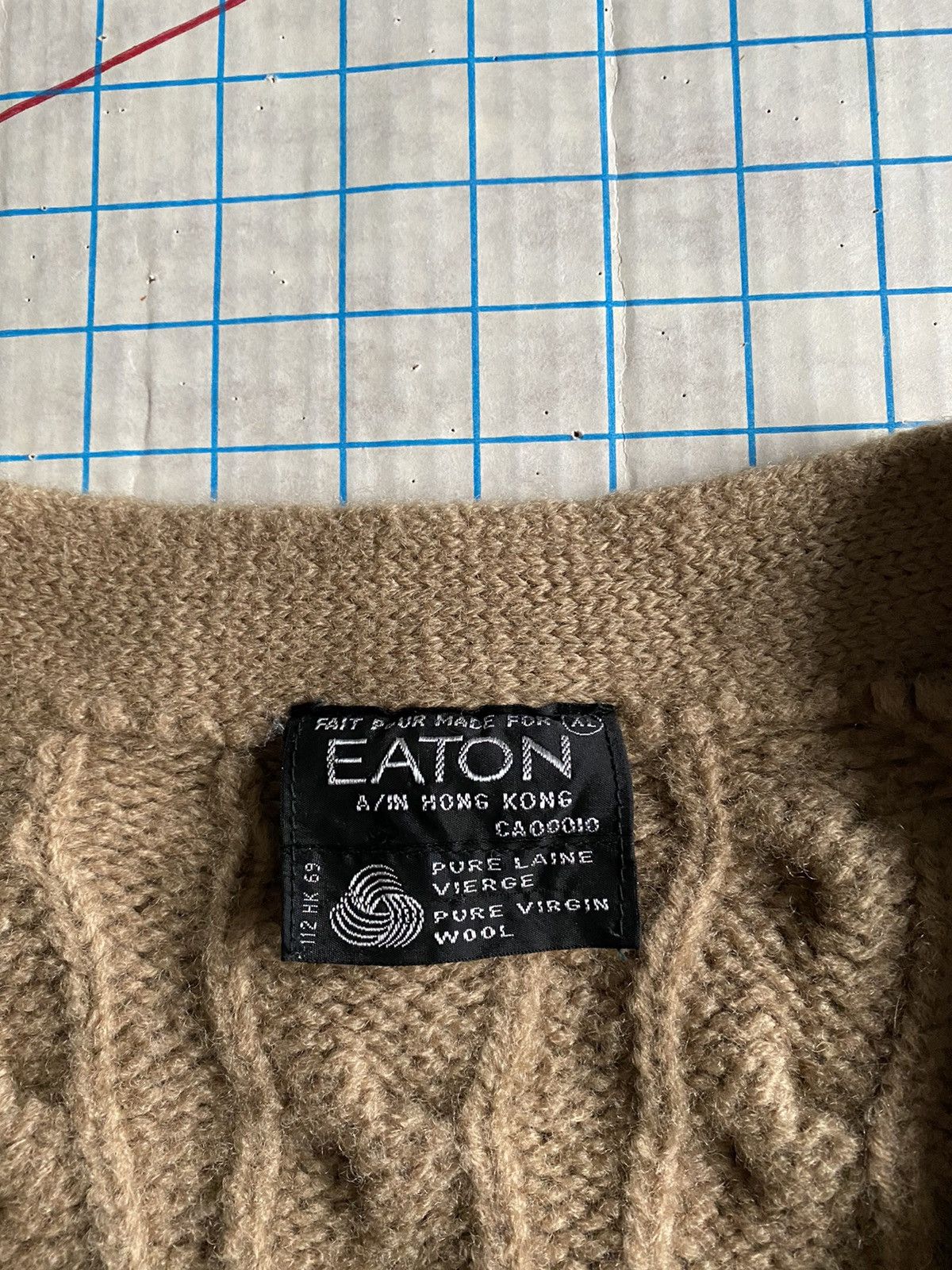 Eaton Vintage Eaton Tan Brown Heavyweight Wool Cardigan Womens XL Size XL / US 12-14 / IT 48-50 - 6 Thumbnail