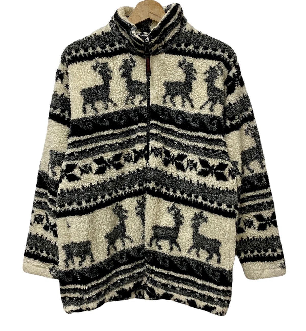 Designer × Japanese Brand × Vintage VINTAGE JAPANESE COLLINS DEER PRINTED FLEECE JACKET Size US M / EU 48-50 / 2 - 6 Thumbnail
