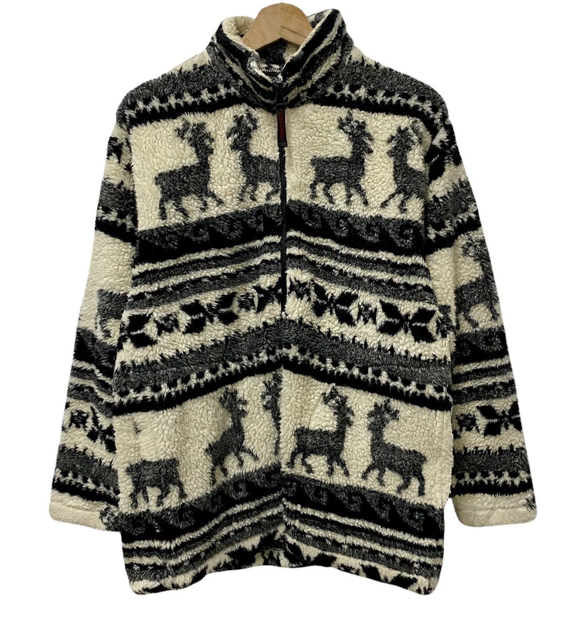 Designer × Japanese Brand × Vintage VINTAGE JAPANESE COLLINS DEER PRINTED FLEECE JACKET Size US M / EU 48-50 / 2 - 1 Thumbnail