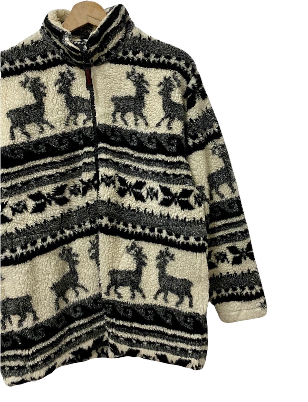 Designer × Japanese Brand × Vintage VINTAGE JAPANESE COLLINS DEER PRINTED FLEECE JACKET Size US M / EU 48-50 / 2 - 4 Thumbnail