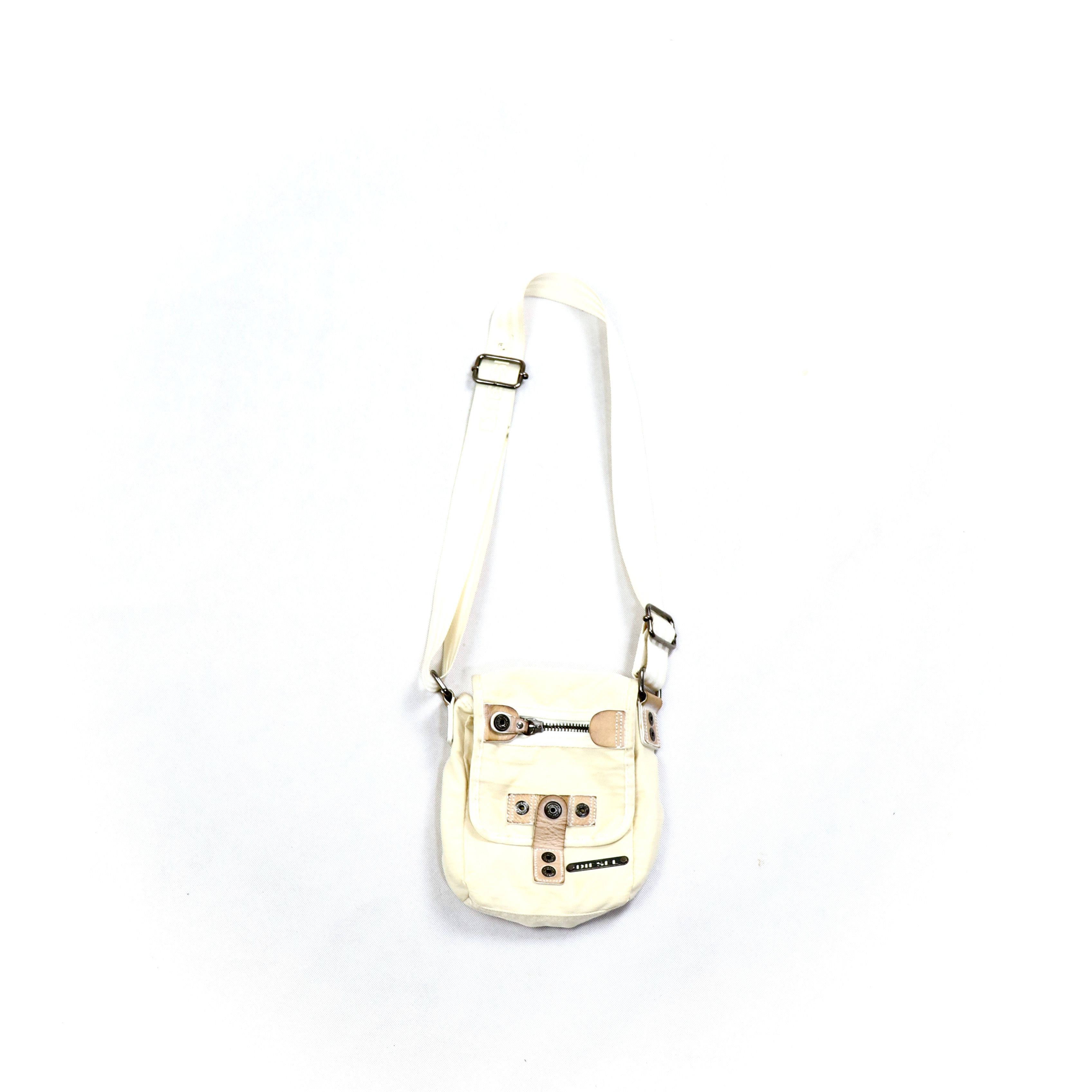 Archival Clothing x Diesel Army Multipocket Crossbody Purse Bag in Beige, Men's