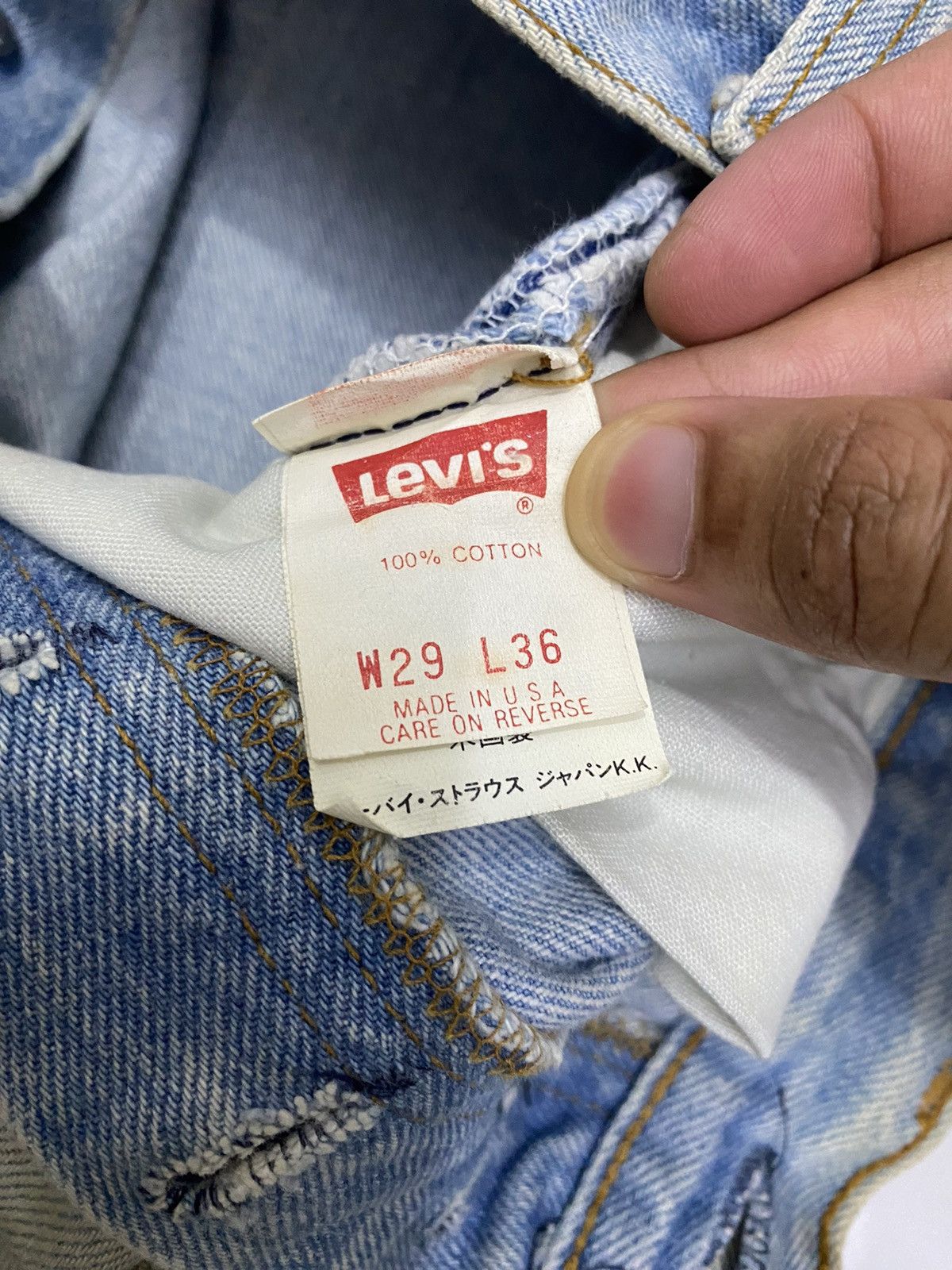 Levi's × Vintage RUSTY🔥VTG LEVIS 501 MADE IN USA 🇺🇸 DISTRESSED DENIM JEANS Size US 29 - 10 Thumbnail