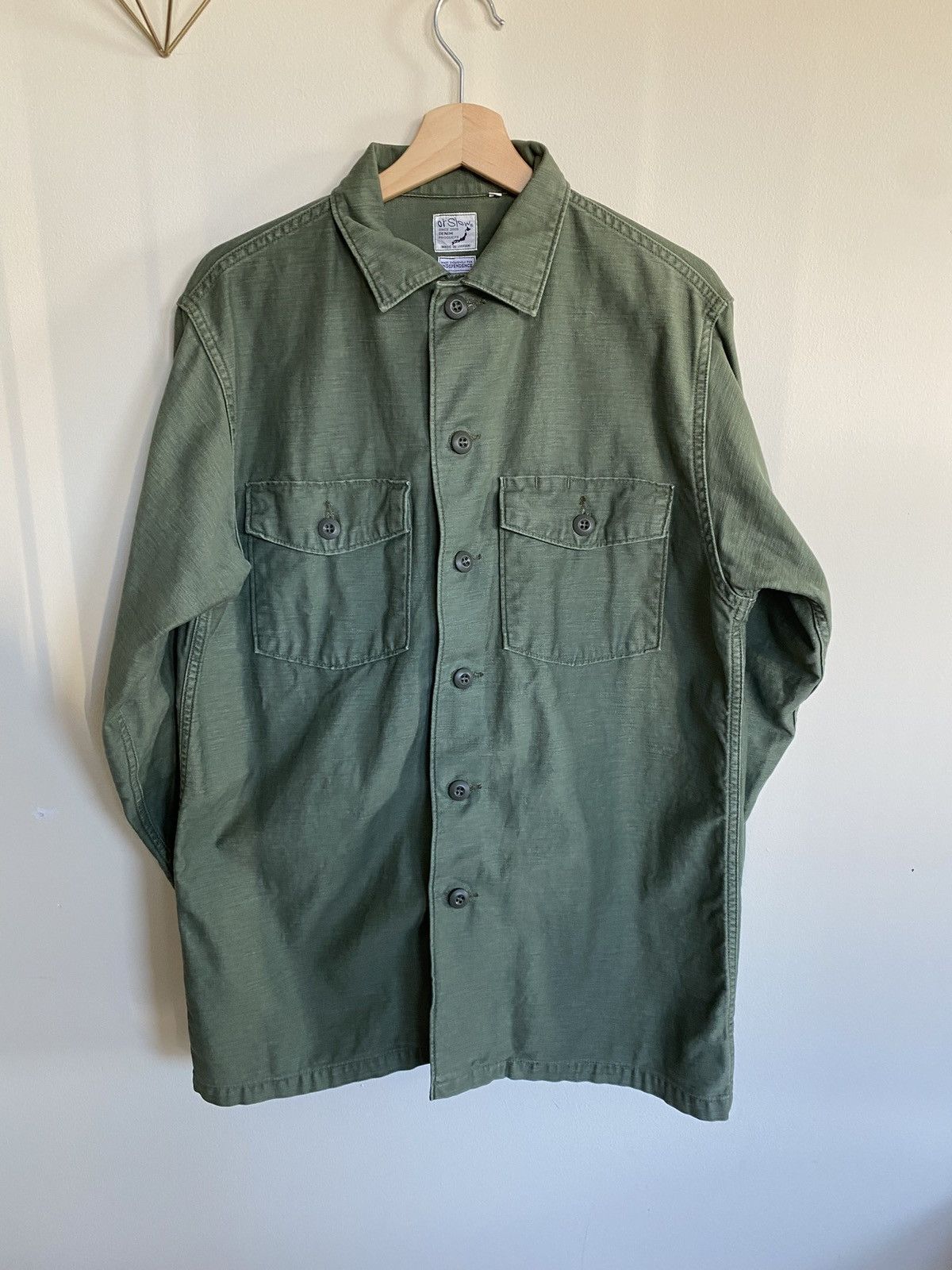 Orslow Orslow Fatigue Military shirt olive. | Grailed