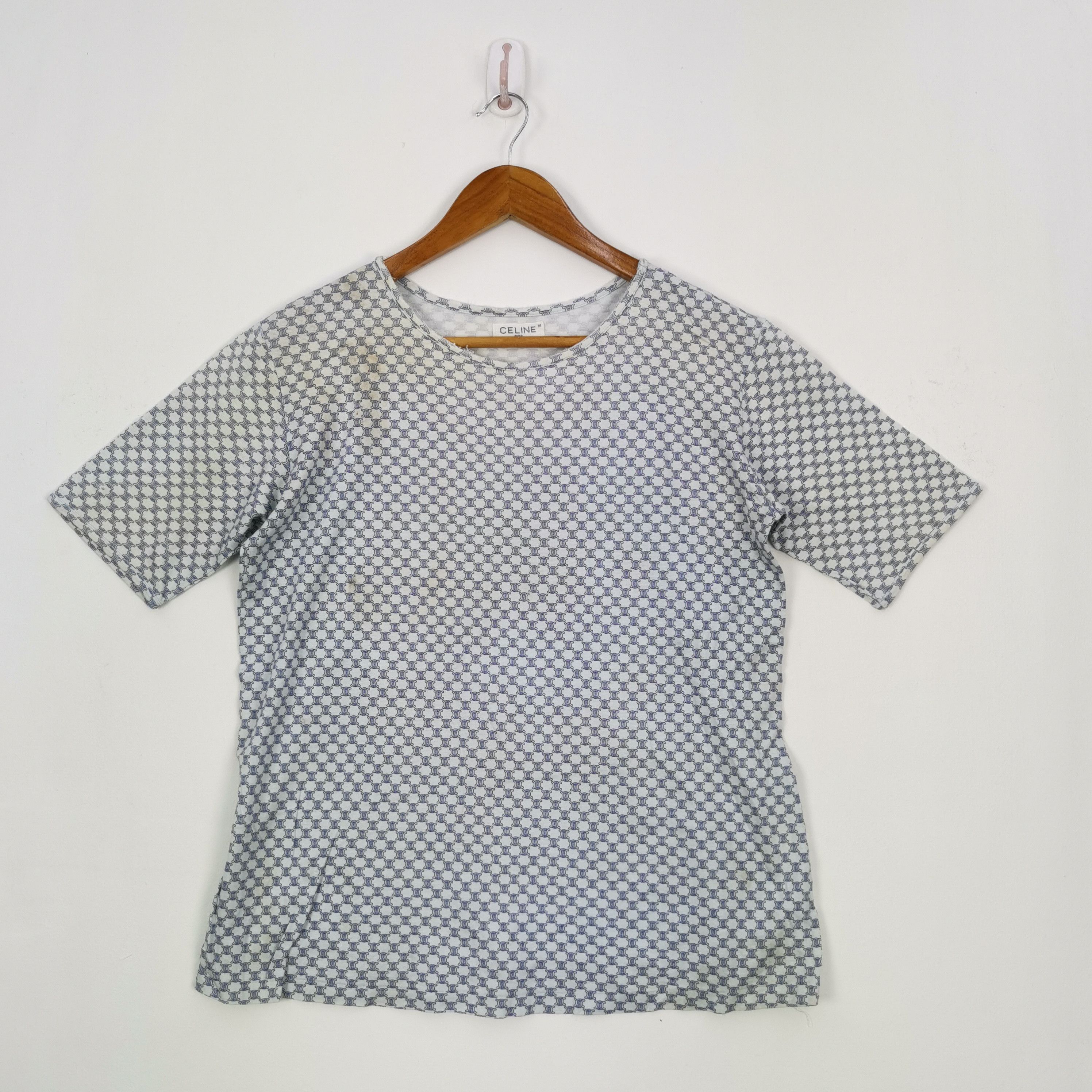 Celine Vintage Celine T Shirt Celine Paris Monogram Tee Size US M / EU 48-50 / 2 - 1 Thumbnail