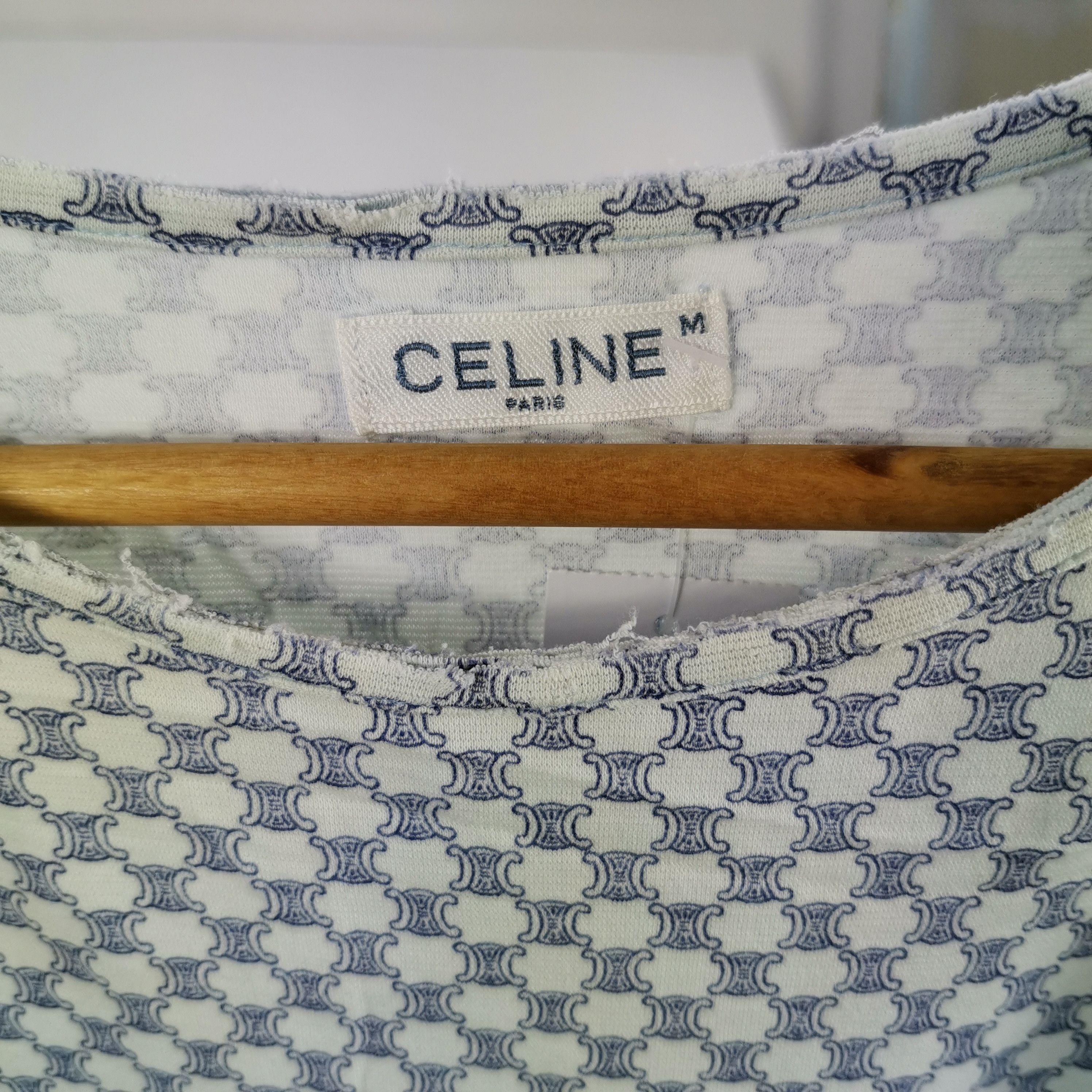 Celine Vintage Celine T Shirt Celine Paris Monogram Tee Size US M / EU 48-50 / 2 - 3 Thumbnail