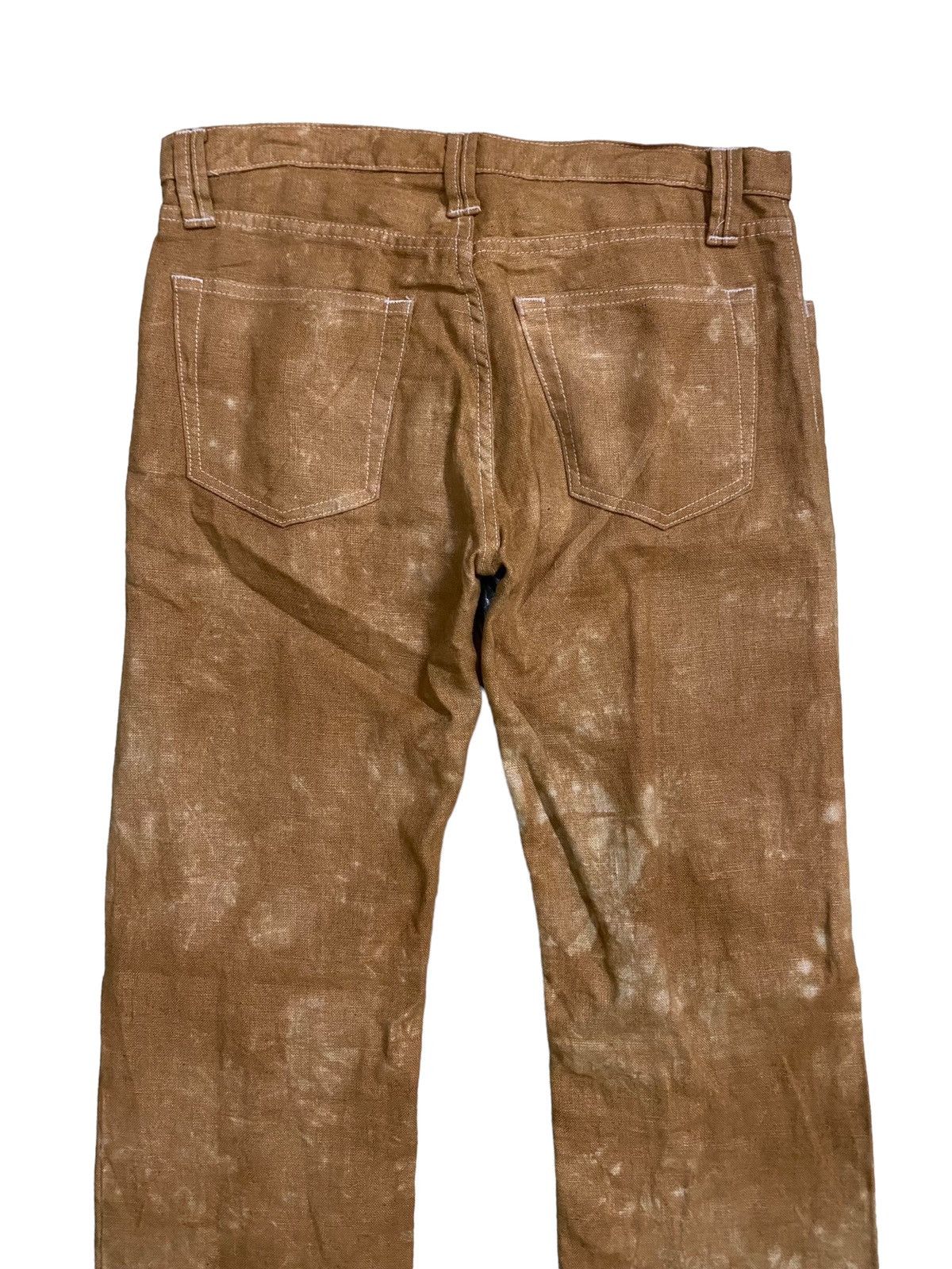 Roar 💥Japanese Fashion Designer Roar Bleach Linen Pant Size US 29 - 4 Thumbnail