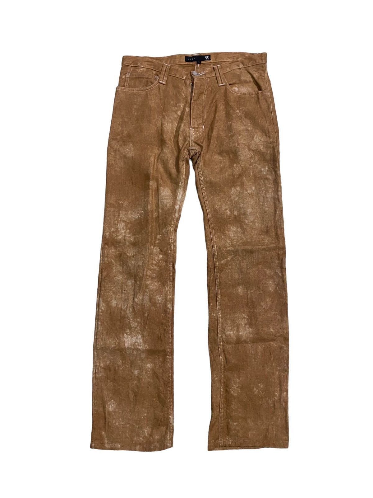 Roar 💥Japanese Fashion Designer Roar Bleach Linen Pant Size US 29 - 1 Thumbnail