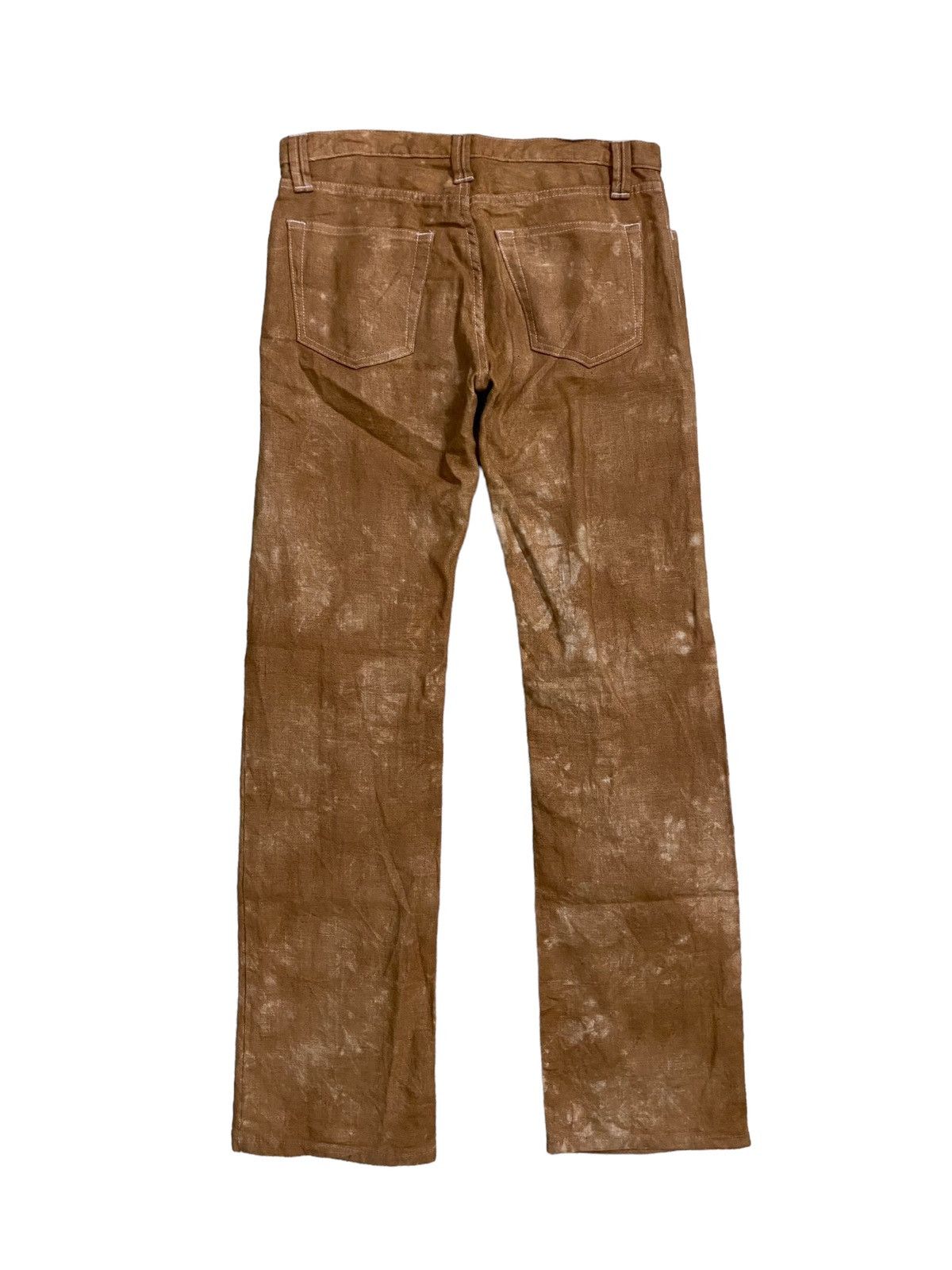 Roar 💥Japanese Fashion Designer Roar Bleach Linen Pant Size US 29 - 3 Thumbnail