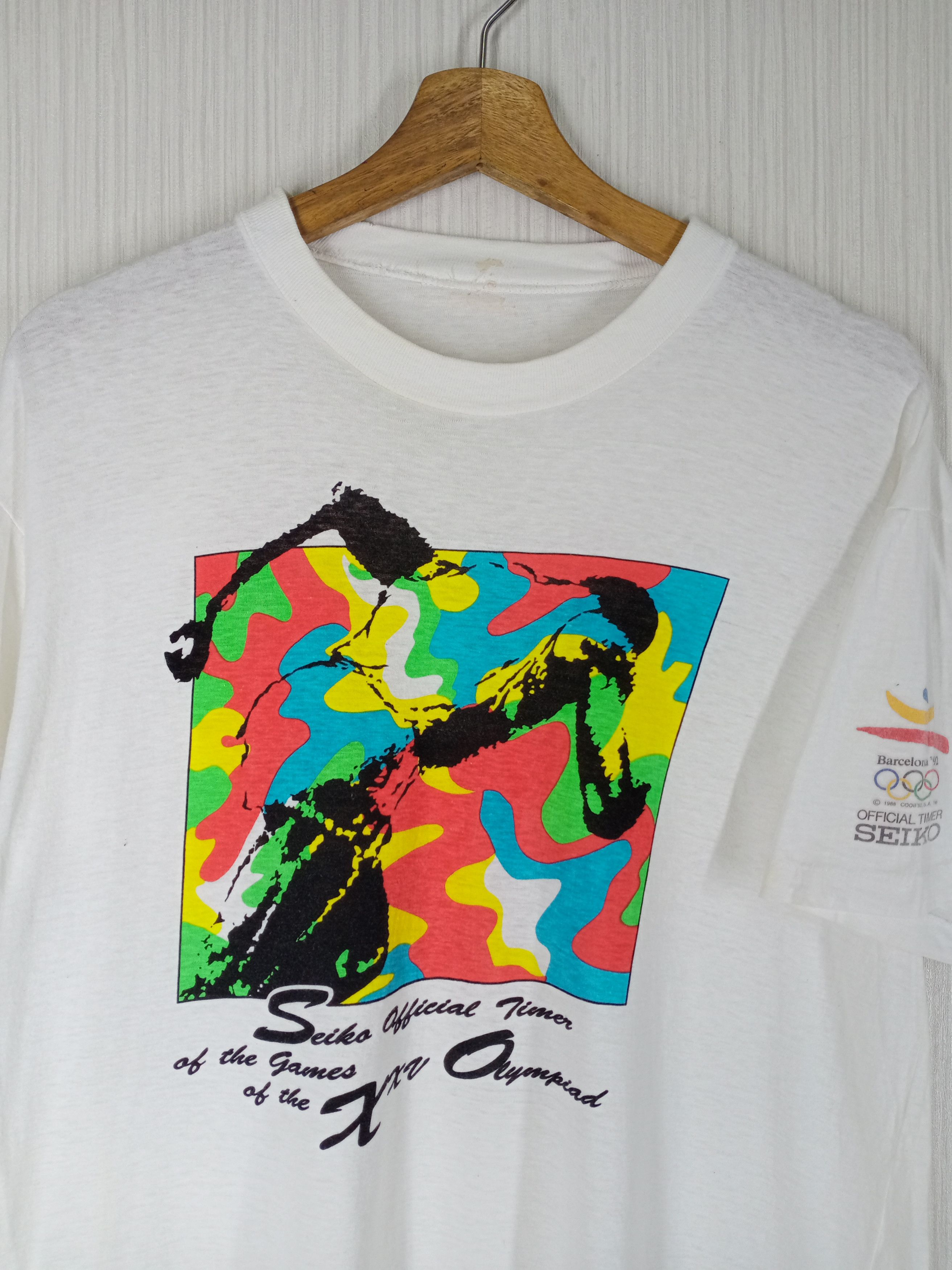 Seiko Vintage 1992 Seiko Barcelona Olympic Games Tee Size US L / EU 52-54 / 3 - 2 Thumbnail