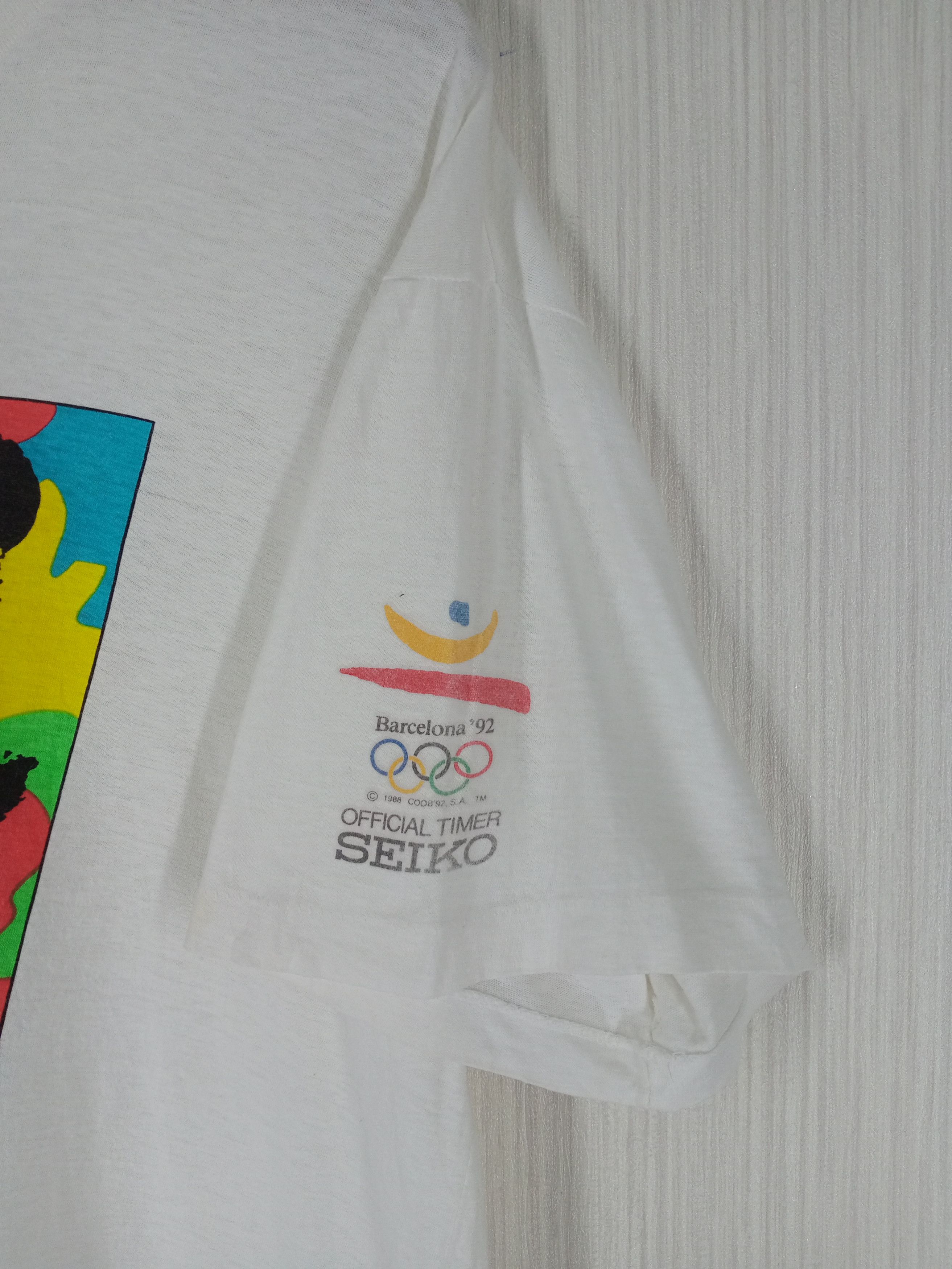 Seiko Vintage 1992 Seiko Barcelona Olympic Games Tee Size US L / EU 52-54 / 3 - 3 Thumbnail
