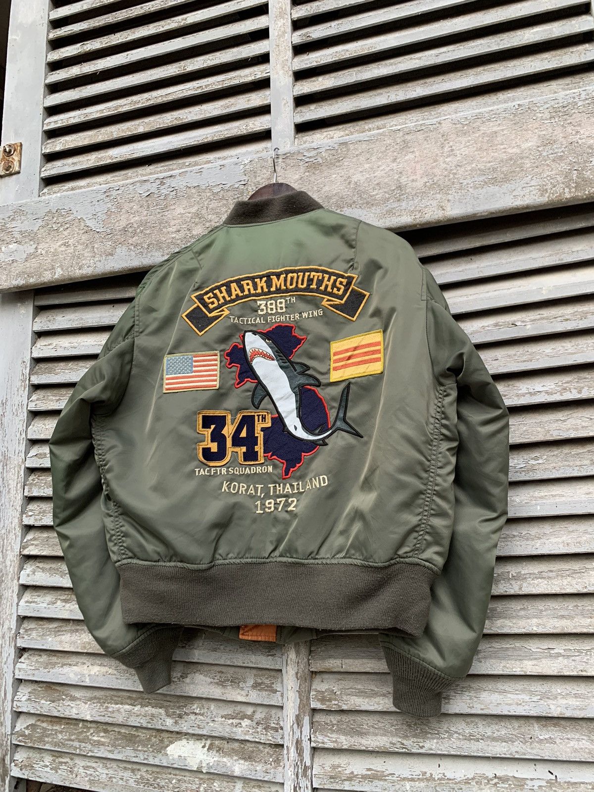 Avirex × Bomber Jacket × Vintage ?RARE?Vintage AVIREX USA SHARK 