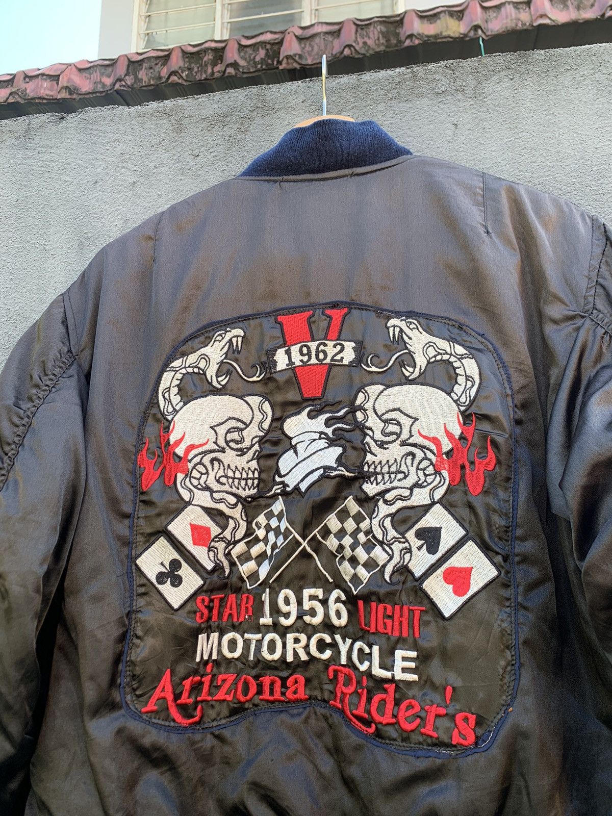 Vintage 🪖Vintage American Arizona Riders Motorcycle Bomber Jacket Size US M / EU 48-50 / 2 - 2 Thumbnail